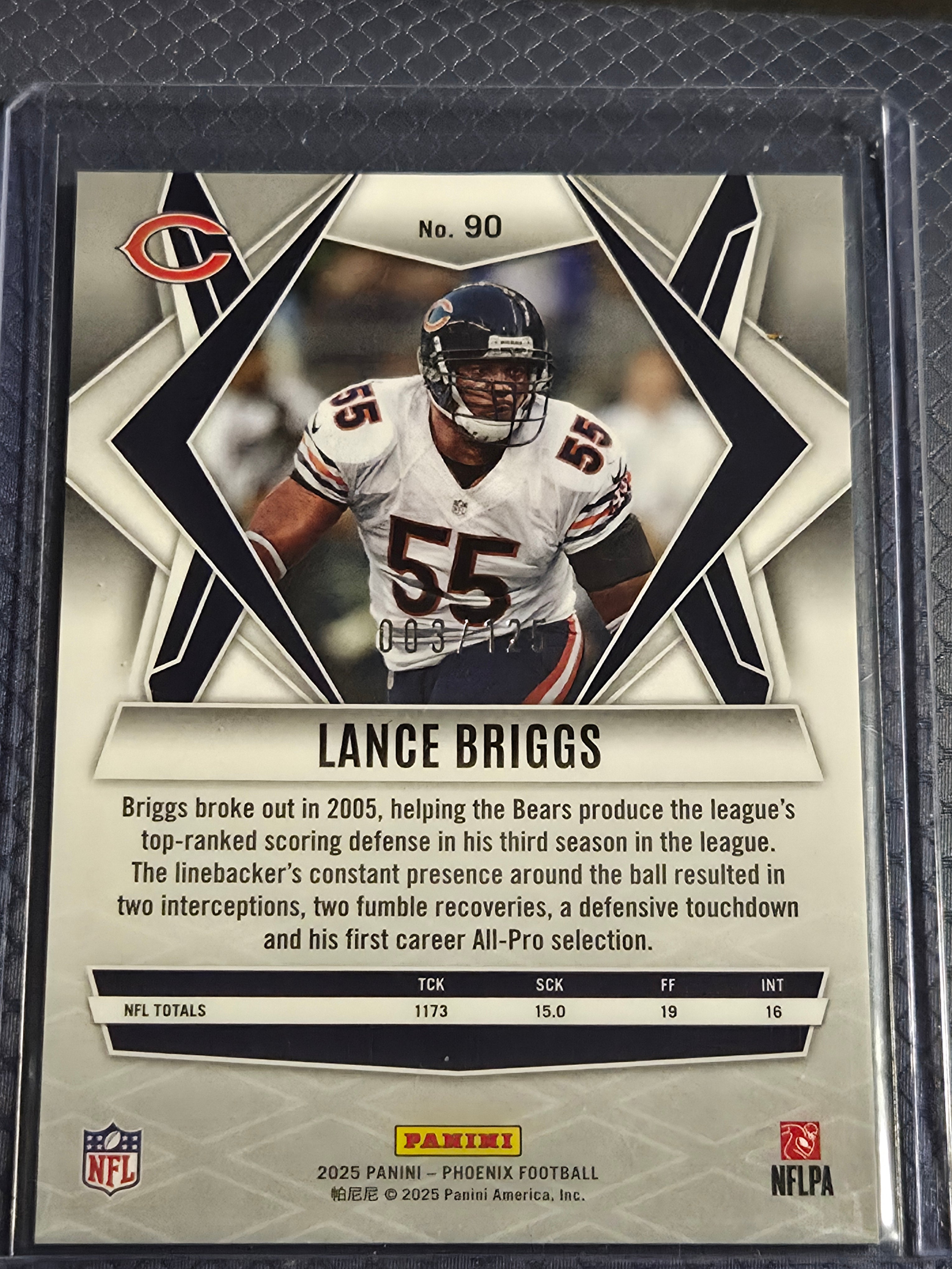 2025 Panini Phoenix Lance Briggs #90 Bronze Parallel /125