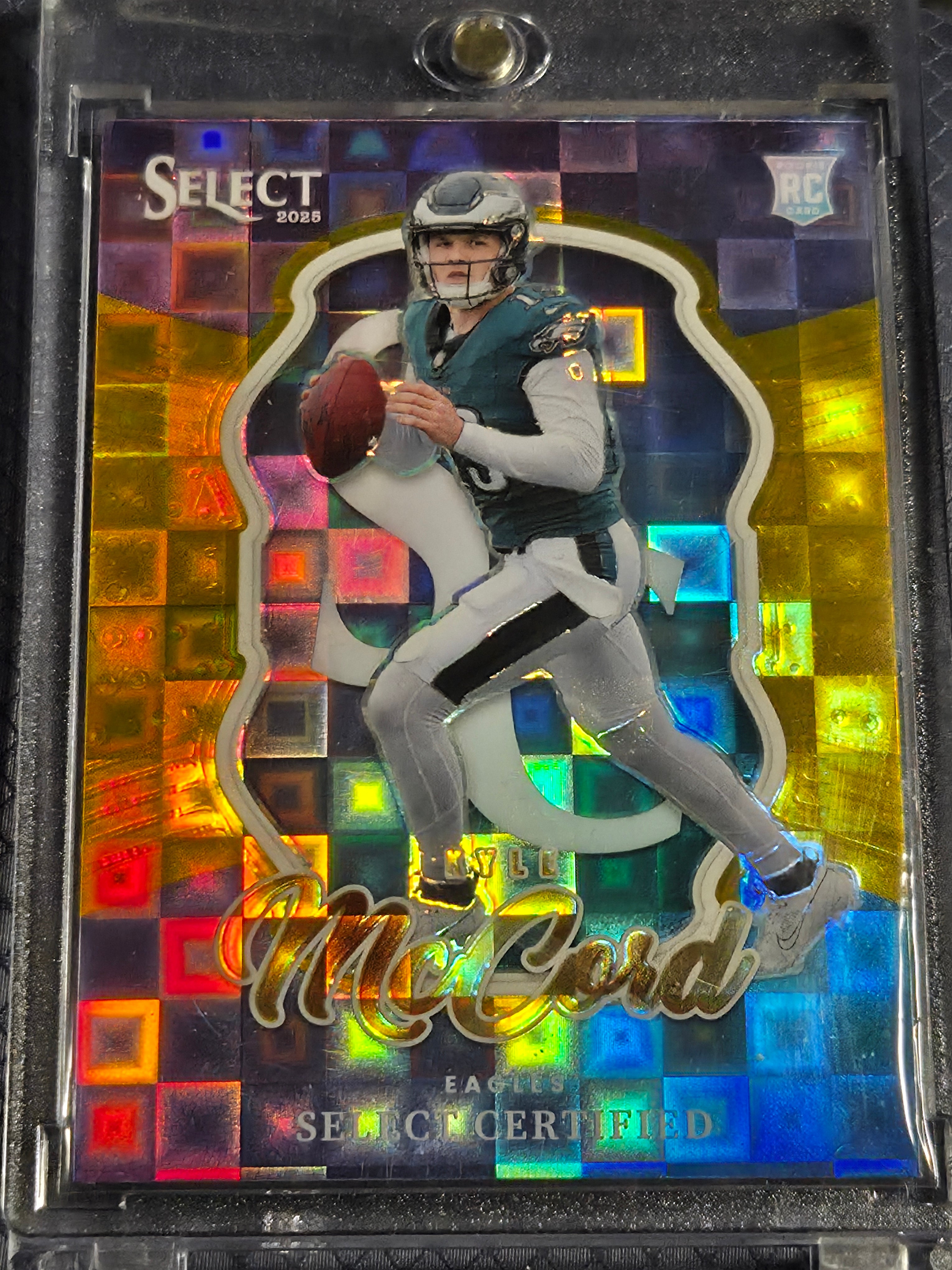 2025 Panini Select Football Gold Disco Prizm #20 Kyle McCord 4/10