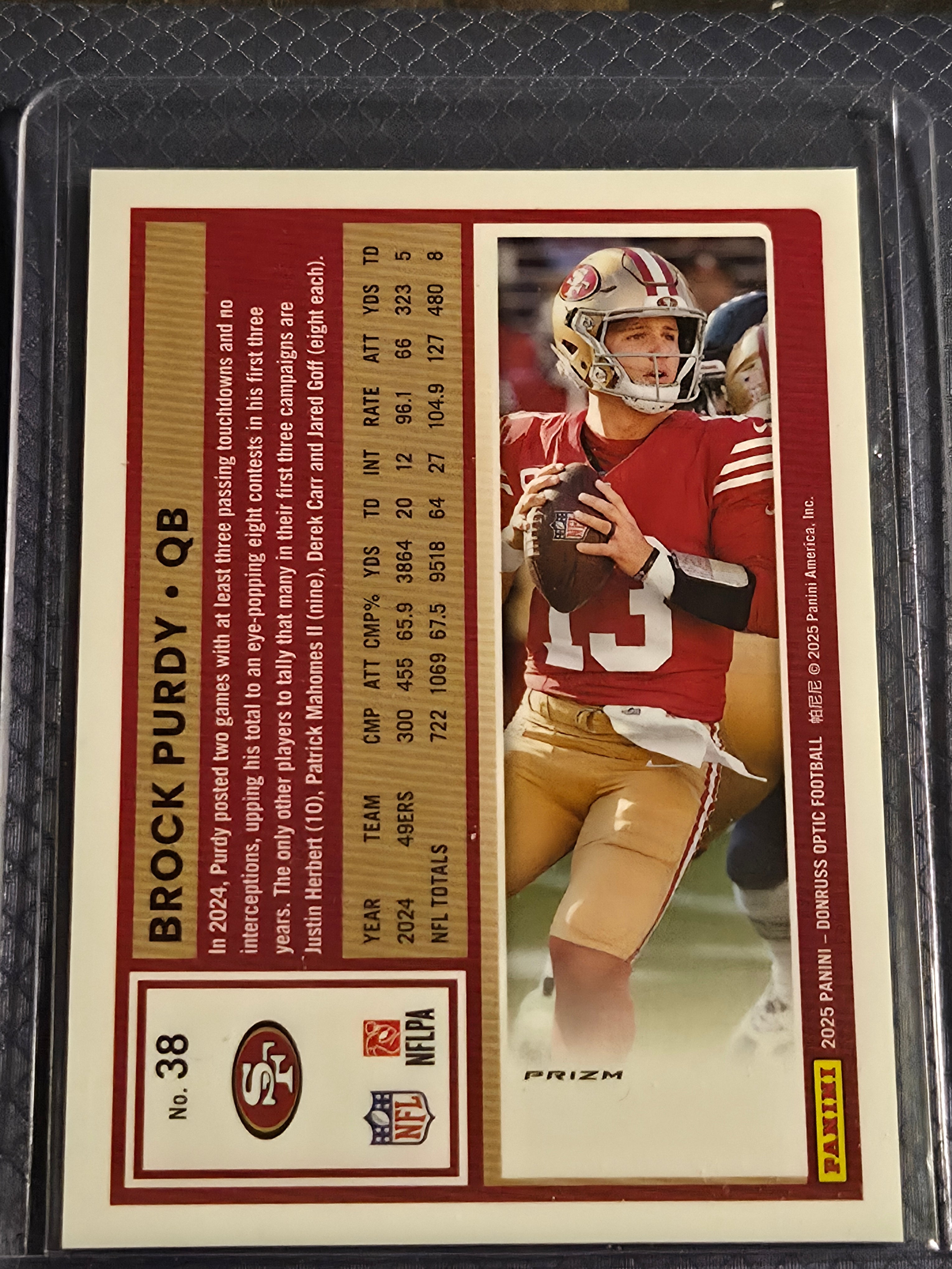 2025 Panini Optic Brock Purdy #38 Holo Silver