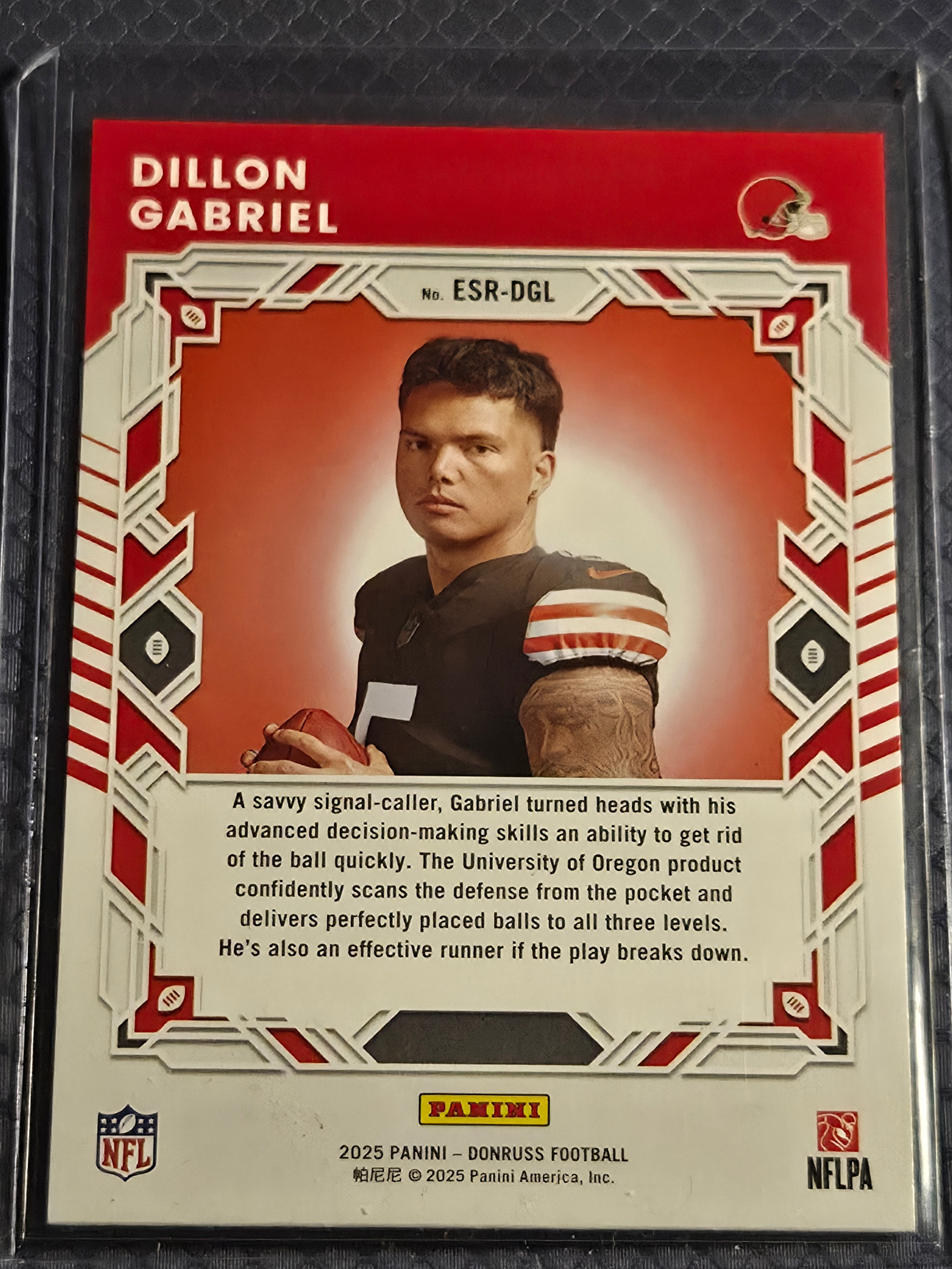2025 Panini Donruss Dillon Gabriel ESR-DGL Elite Series Rookie NMT-MT