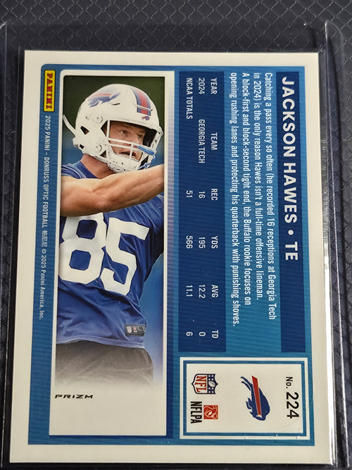 2025 Panini Optic Jackson Hawes #224 Purple Shock
