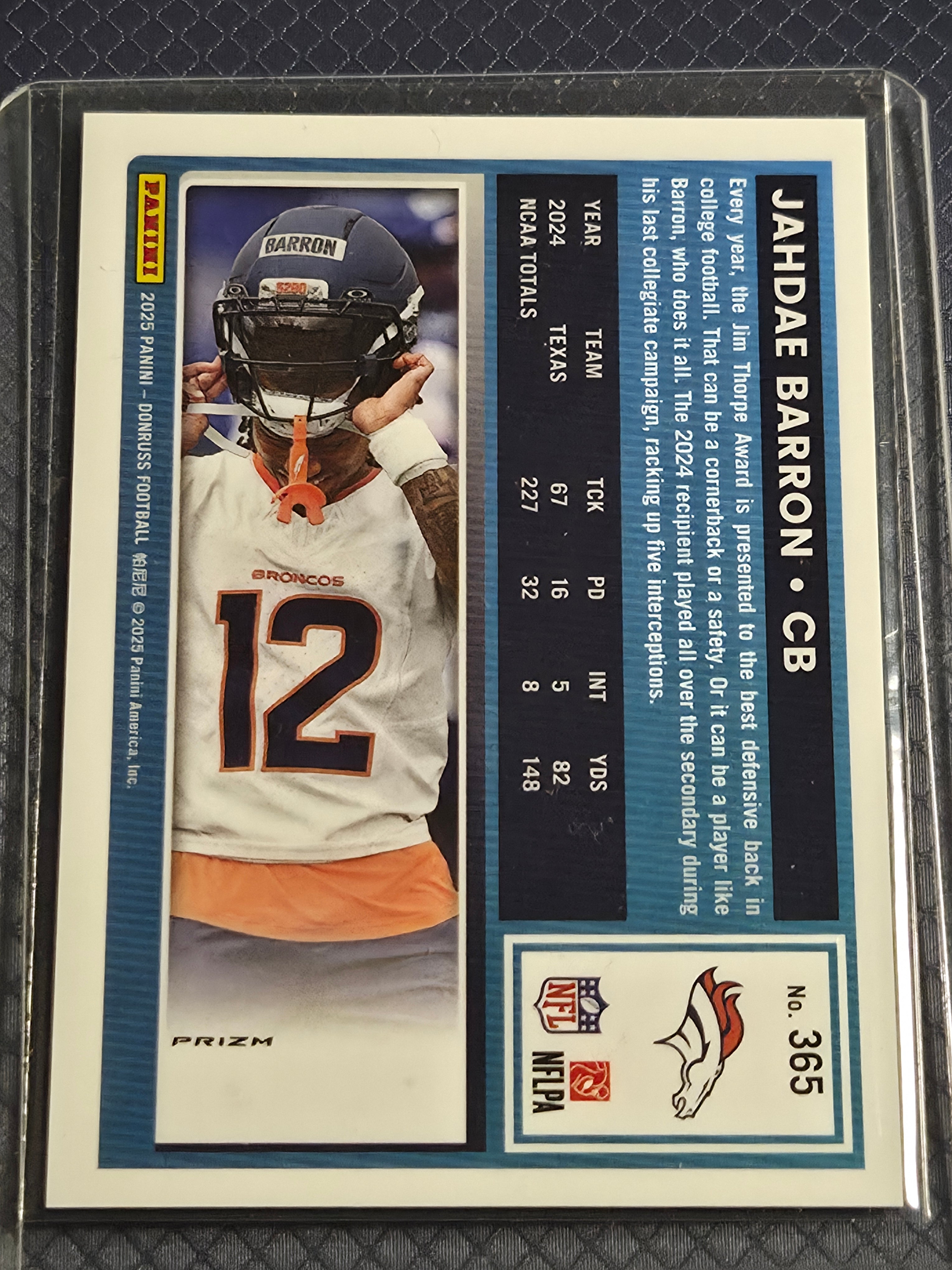 2025 Panini Optic Jahdae Barron #365 Red Wave