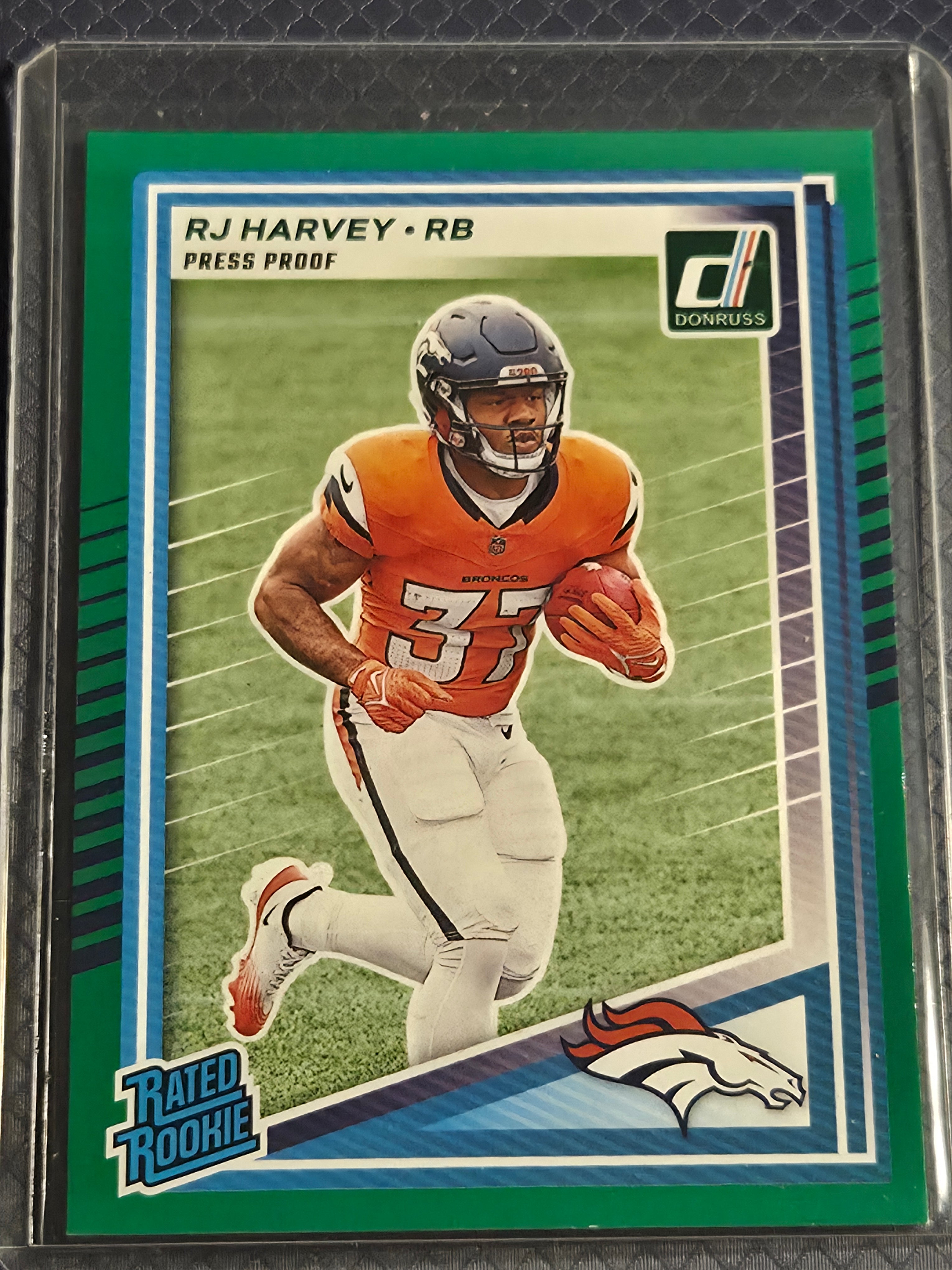 2025 Panini Donruss RJ Harvey #312 Green Press Proof