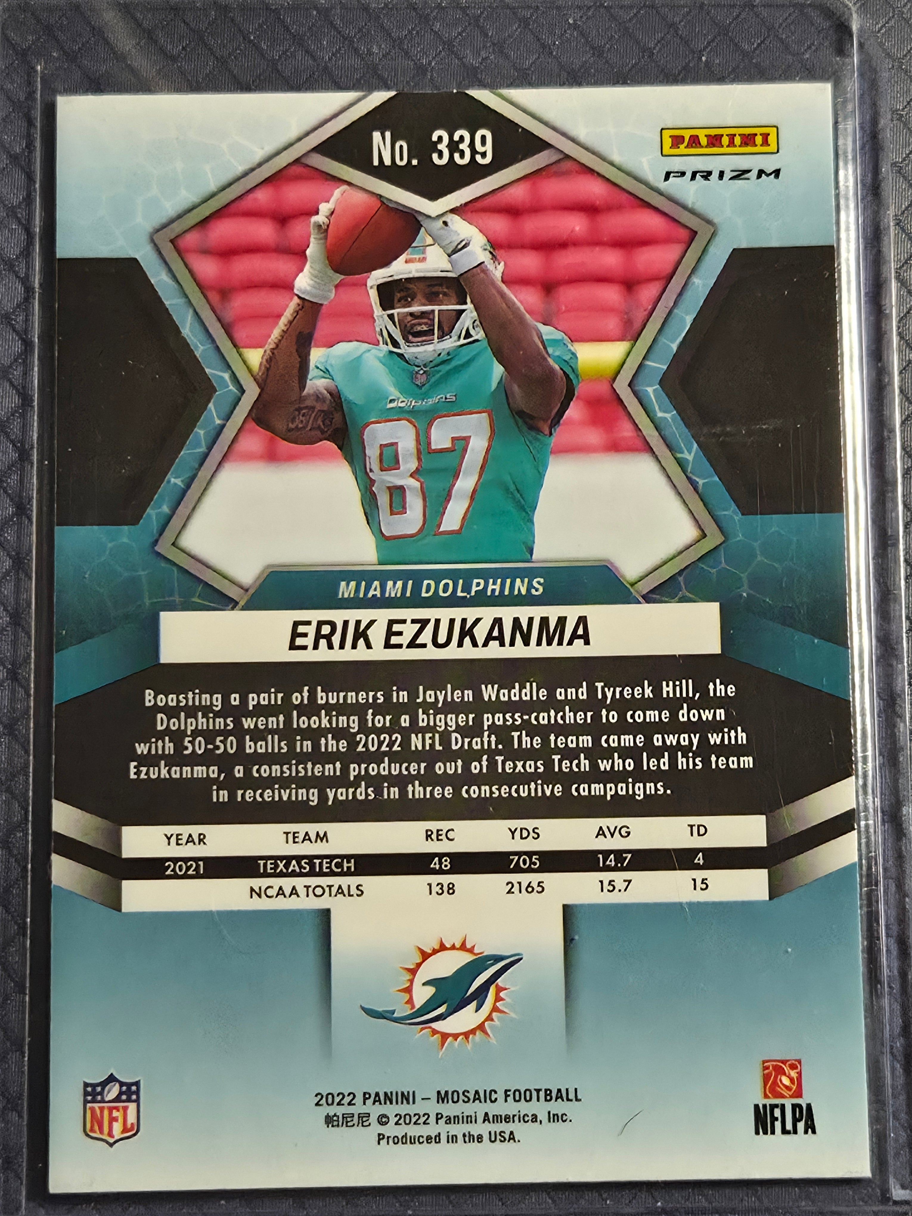 2022 Panini Mosaic #339 Erik Ezukanma Orange Rookie