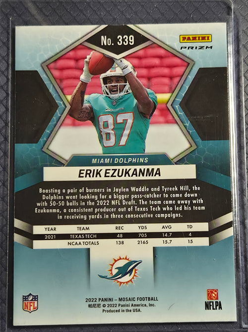 2022 Panini Mosaic #339 Erik Ezukanma Orange Rookie