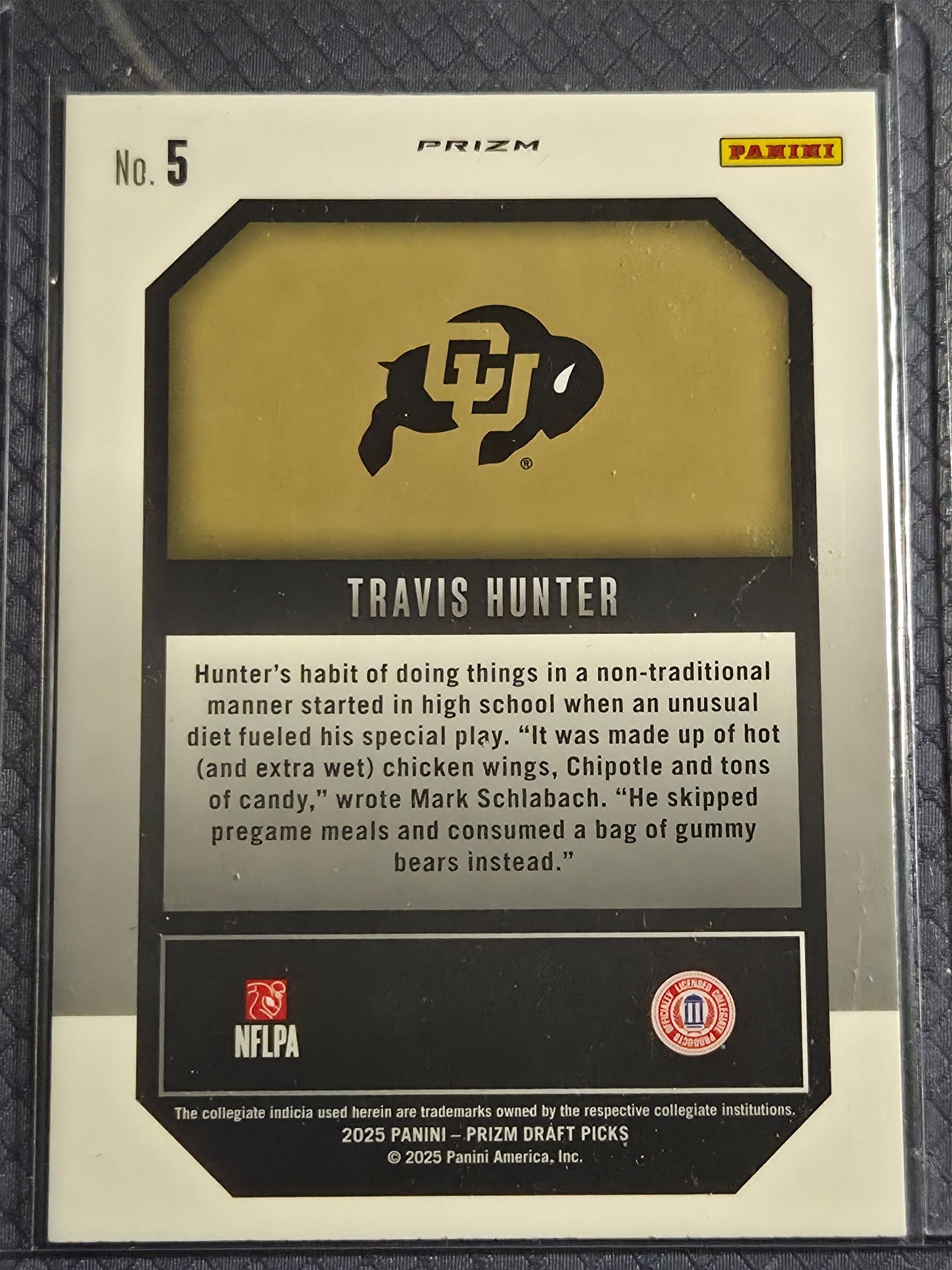 2025 Panini Prizm Draft Picks #5 Travis Hunter Gold