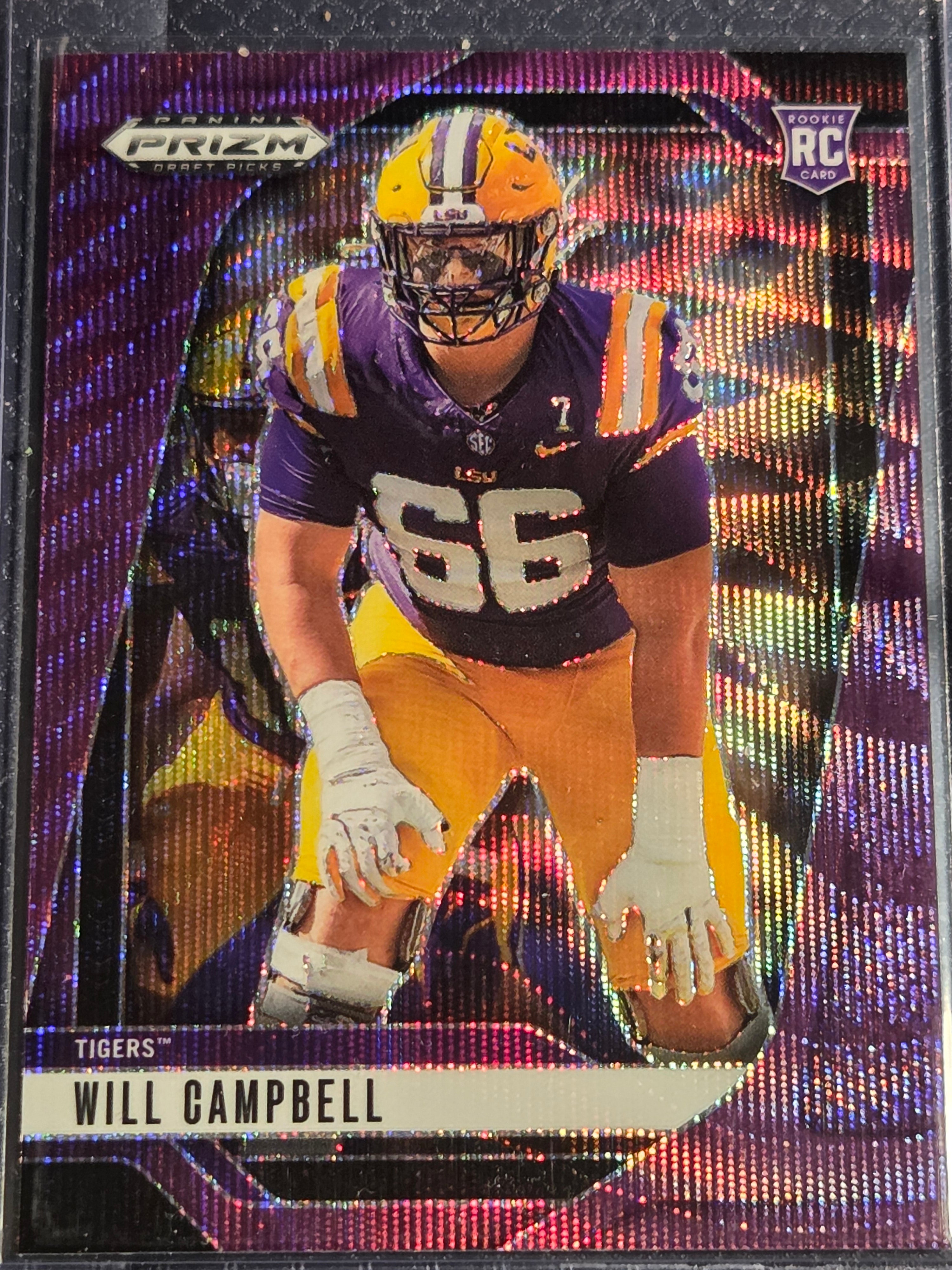 2025 Panini Prizm Draft Picks #54 Will Campbell Purple Wave