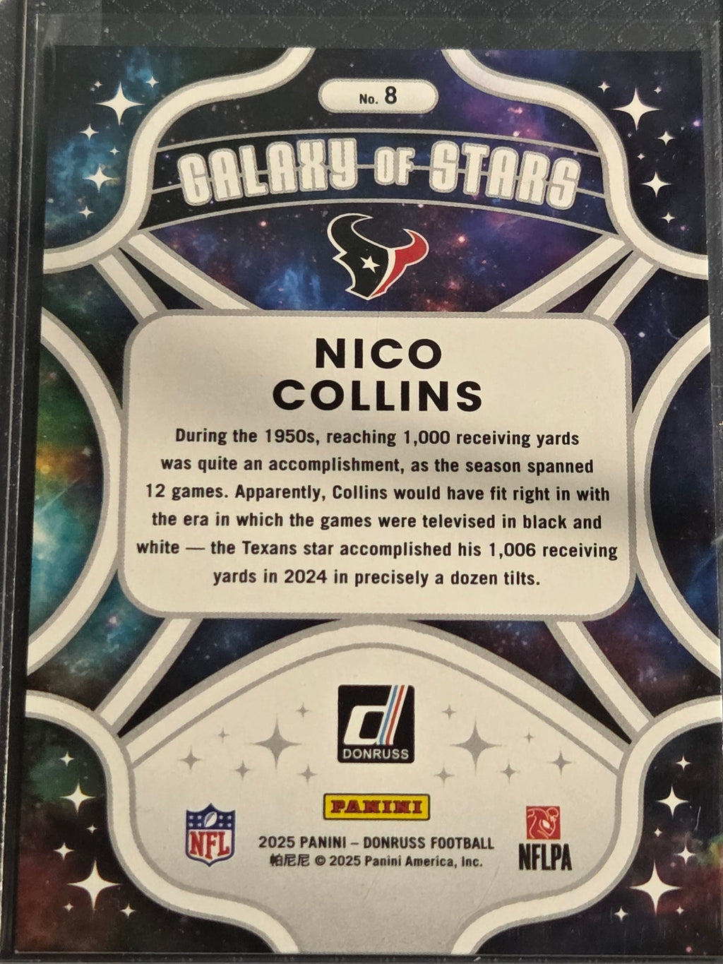 2025 Panini Donruss #8 Nico Collins Galaxy of Stars