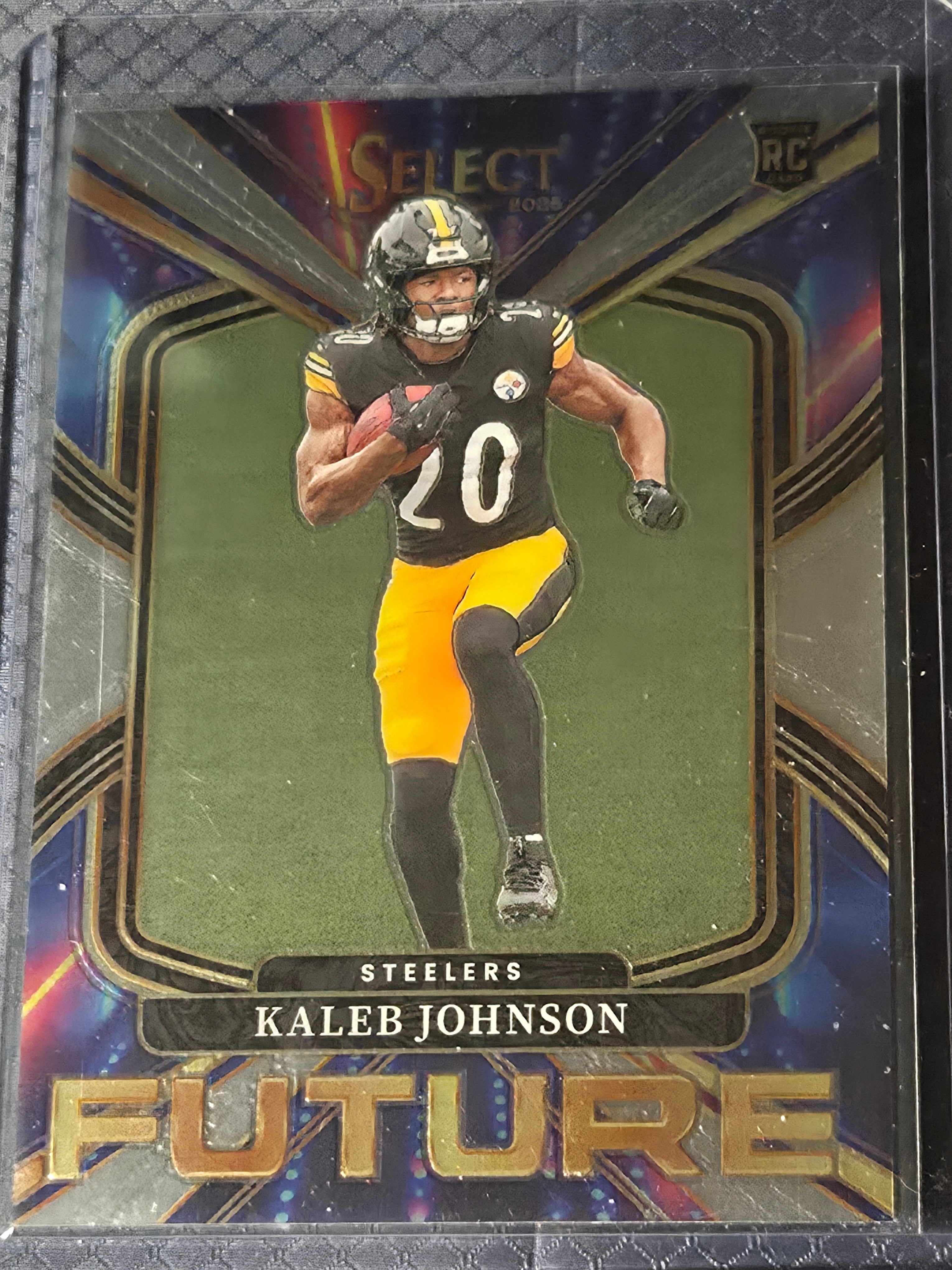 2025 Panini Select Kaleb Johnson #22 Pittsburgh Steelers Future Insert
