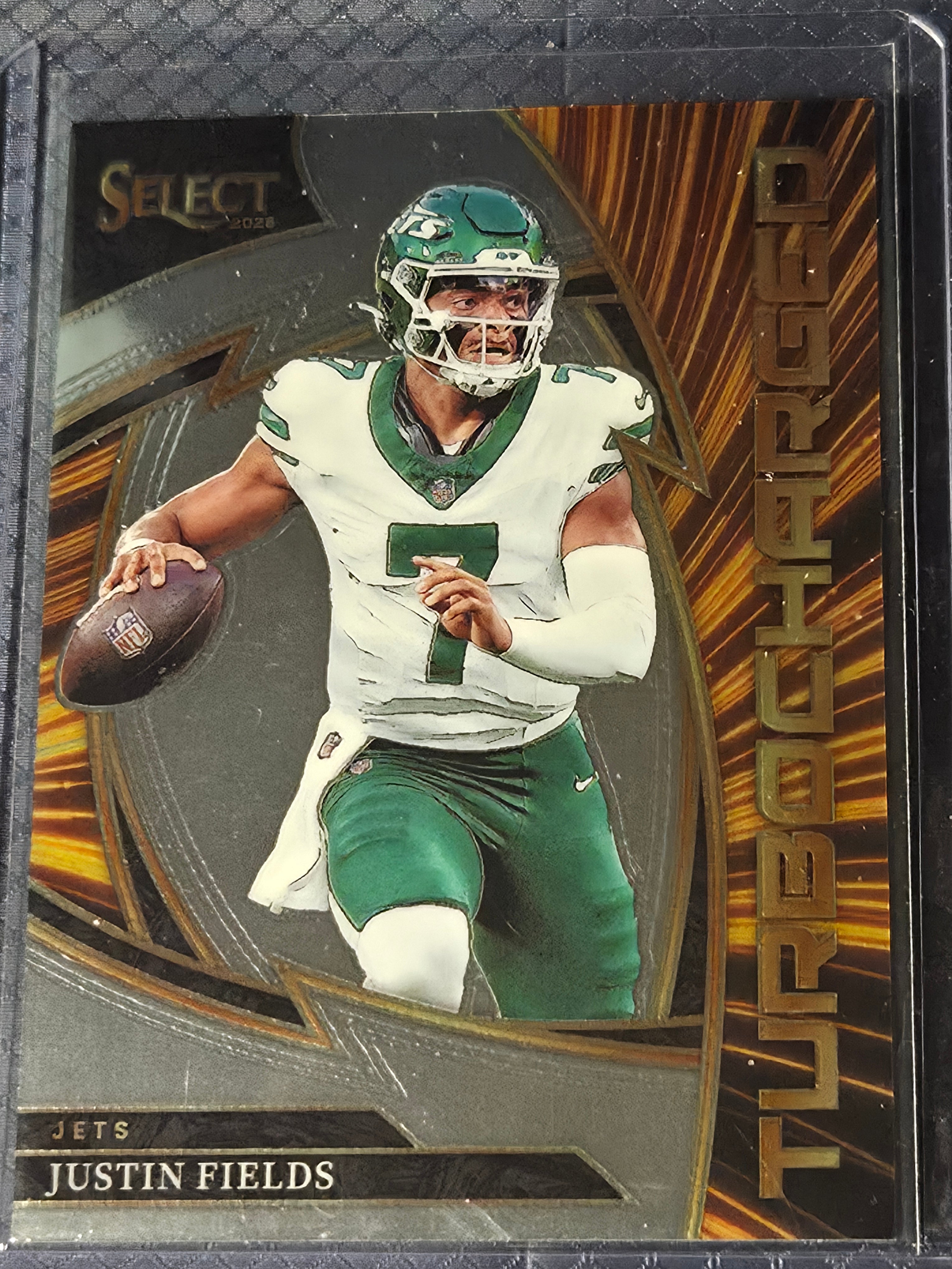 2025 Panini Select Justin Fields #5 New York Jets Turbocharged Insert