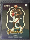 2025 Panini Select Shedeur Sanders #12 Cleveland Browns Certified Insert