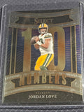 2025 Panini Select Jordan Love #7 Green Bay Packers Numbers Insert