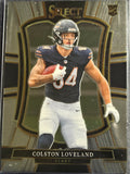 2025 Panini Select Colston Loveland #172 Chicago Bears Premier Level