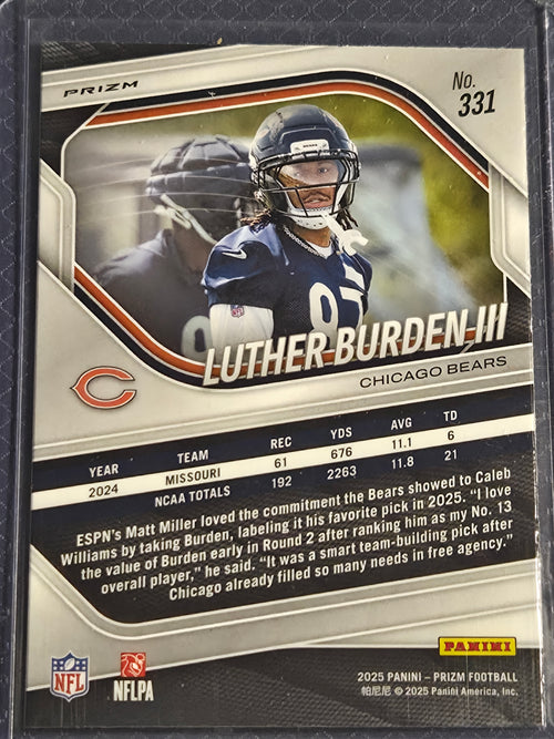 2025 Panini Prizm Luther Burden III #331 Neon Green Pulsar