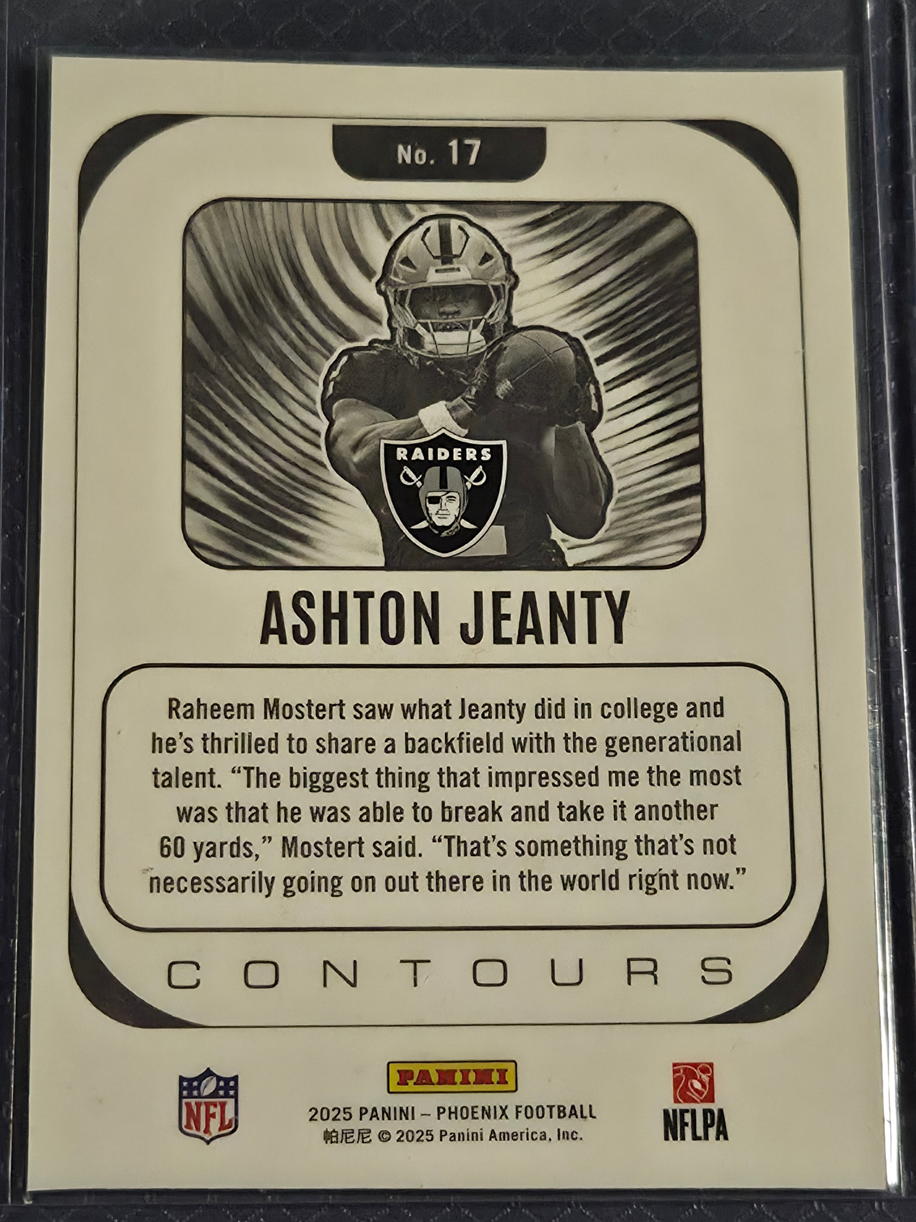 2025 Panini Phoenix Ashton Jeanty #17 Contours