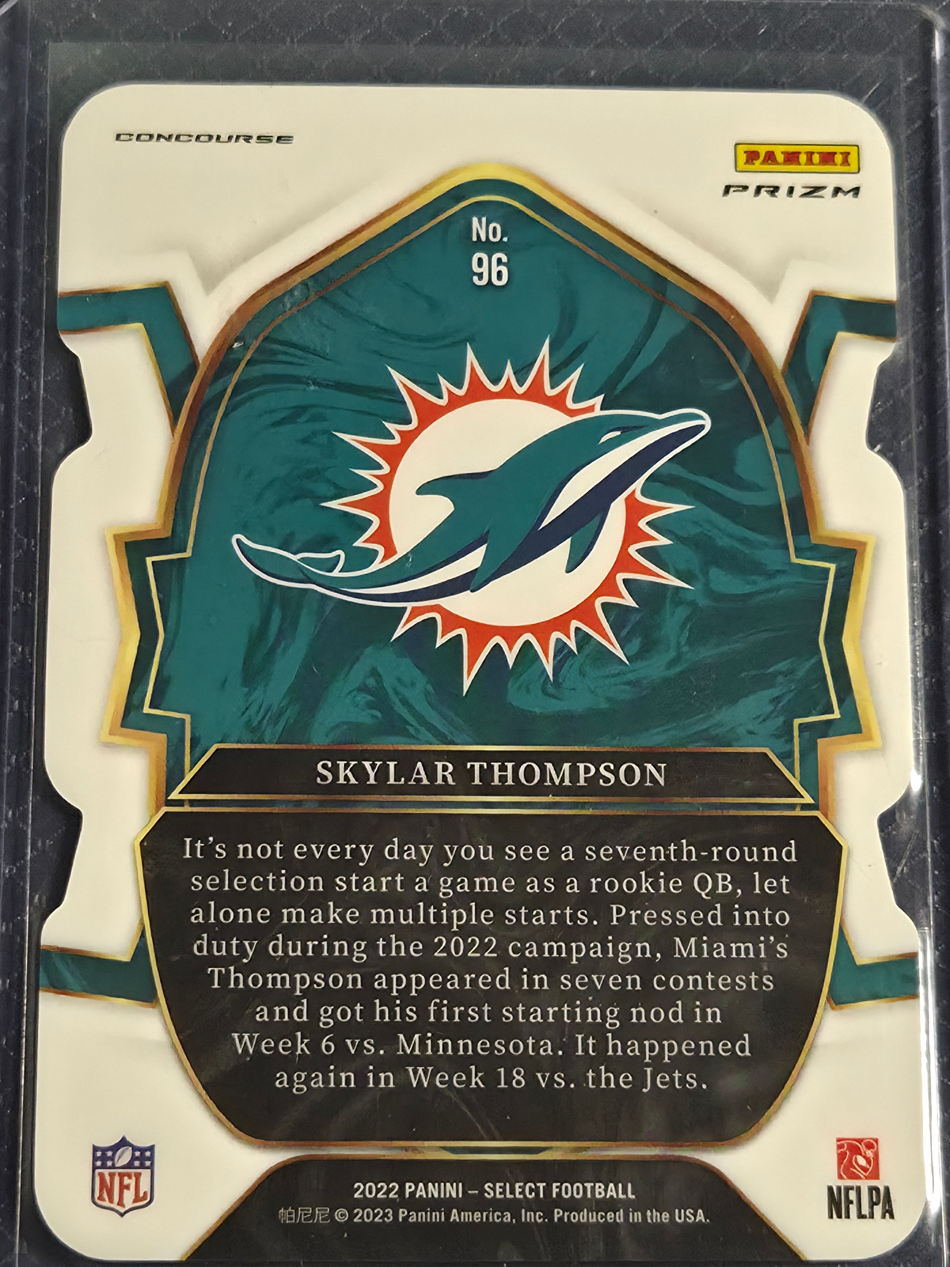 2022 Panini Select Skylar Thompson #96 Black/Red