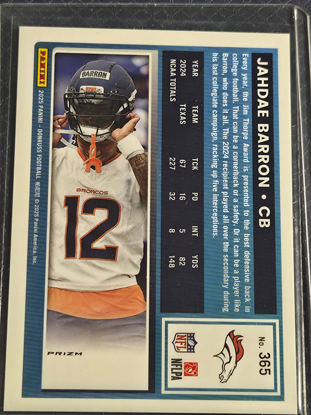 2025 Panini Optic Jahdae Barron #365 Red Wave