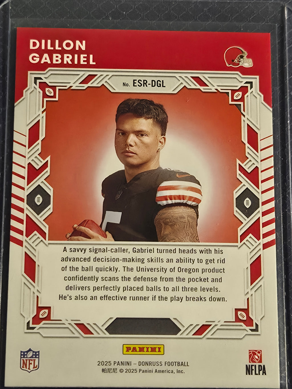 2025 Panini Donruss Dillon Gabriel ESR-DGL Elite Series