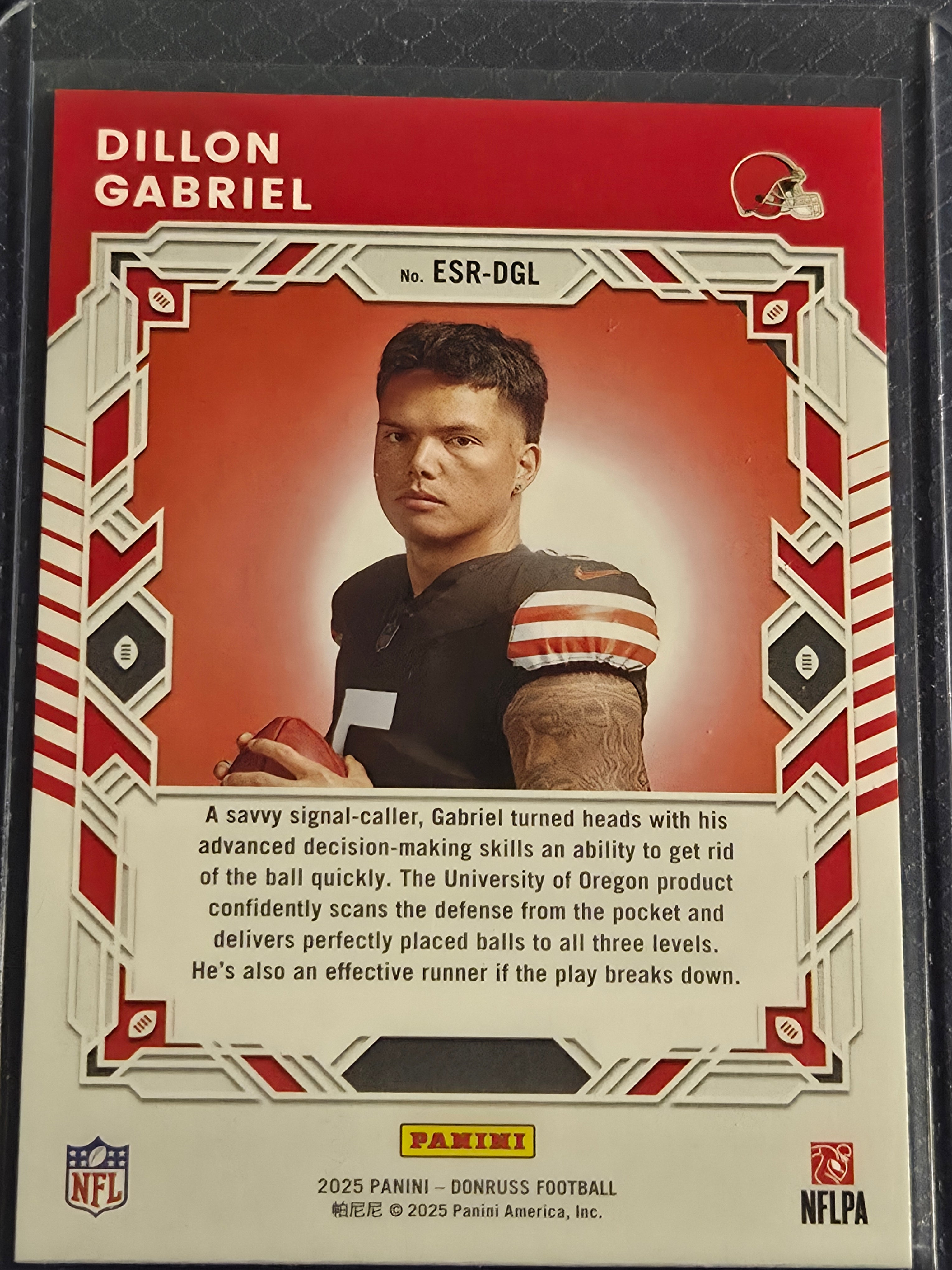 2025 Panini Donruss Dillon Gabriel ESR-DGL Elite Series