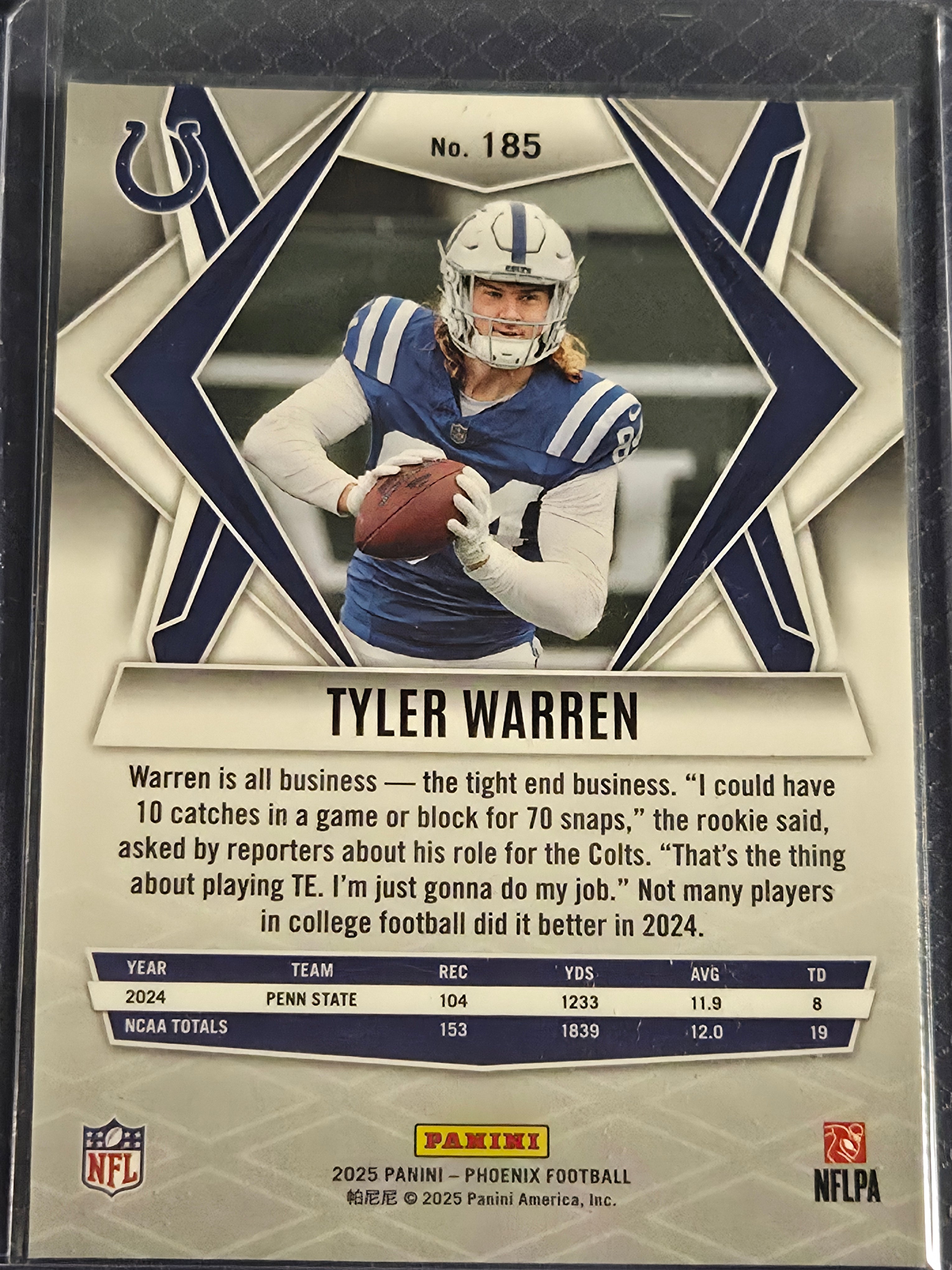 2025 Panini Phoenix Tyler Warren #185 Base