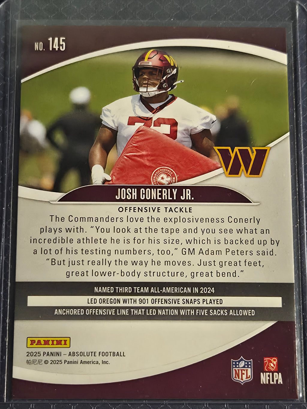 2025 Panini Absolute Josh Conerly Jr #145 Green