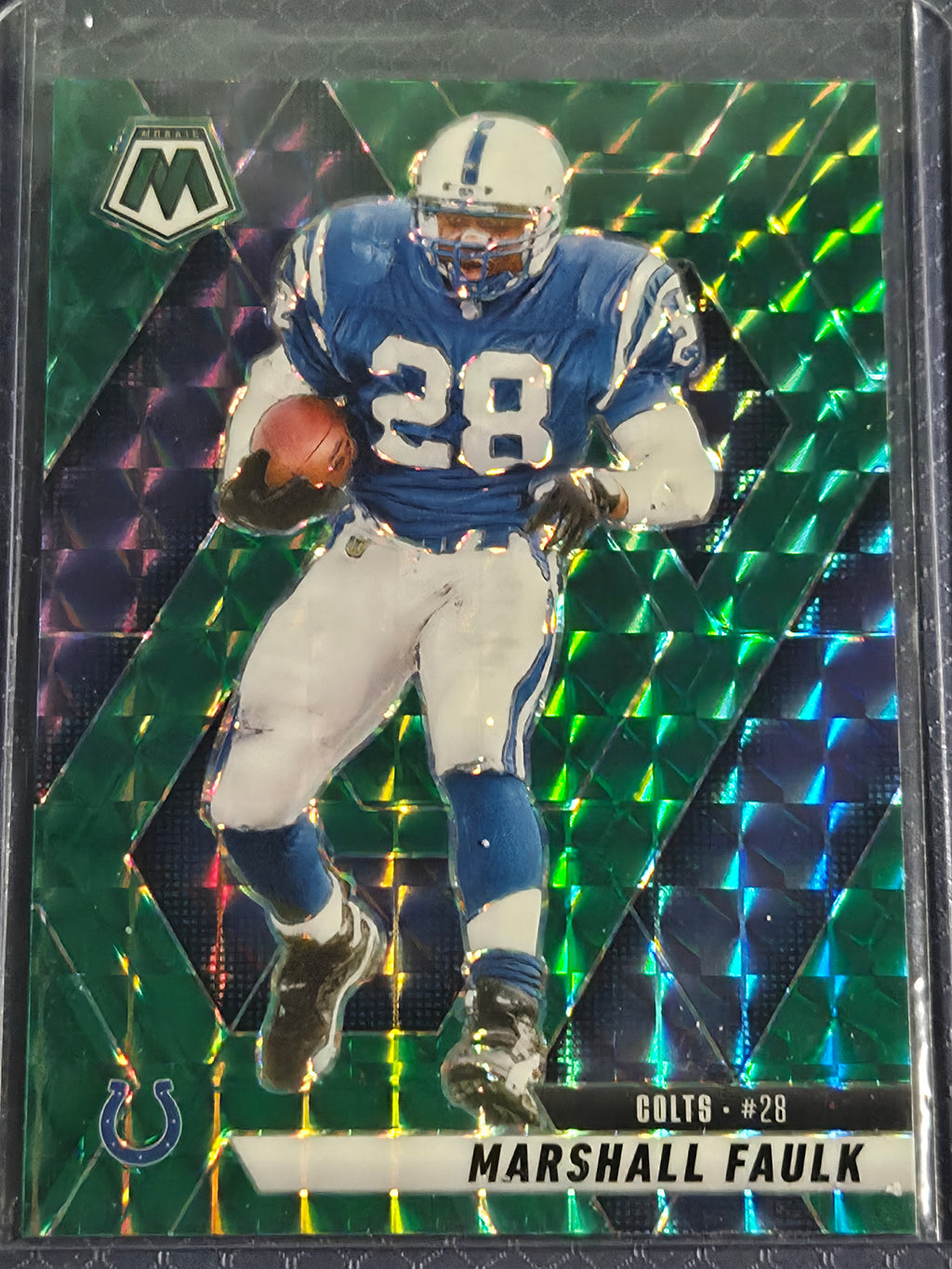 2025 Panini Mosaic Marshall Faulk #26 Green Mosaic