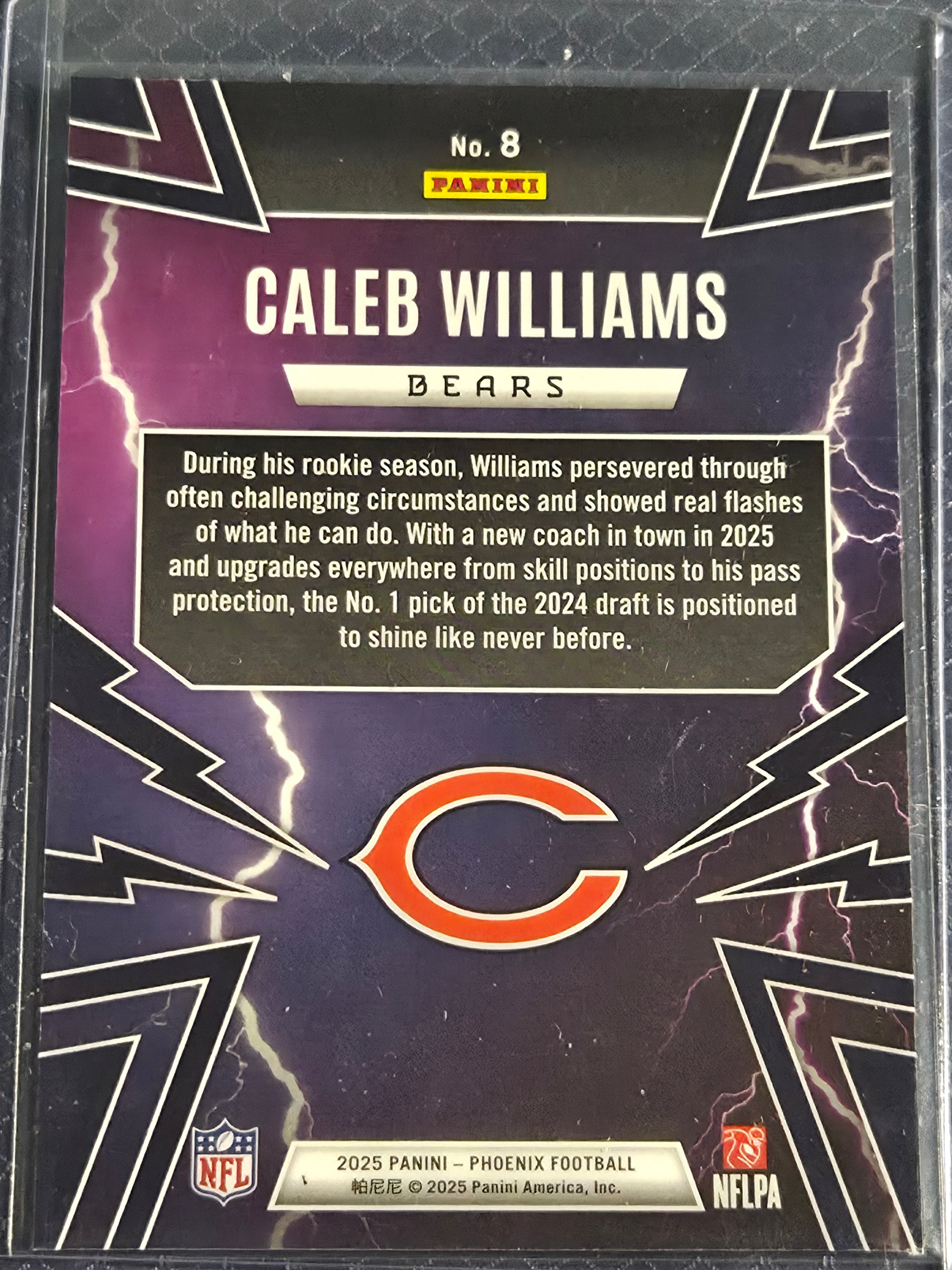 2025 Panini Phoenix Caleb Williams #8 Thunderbirds
