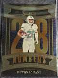 2025 Panini Select De'Von Achane #13 Miami Dolphins Numbers Insert