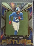 2025 Panini Select Abdul Carter #18 New York Giants Future Insert