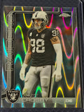 2025 Topps Chrome Football Maxx Crosby #180 Ray Wave Refractor