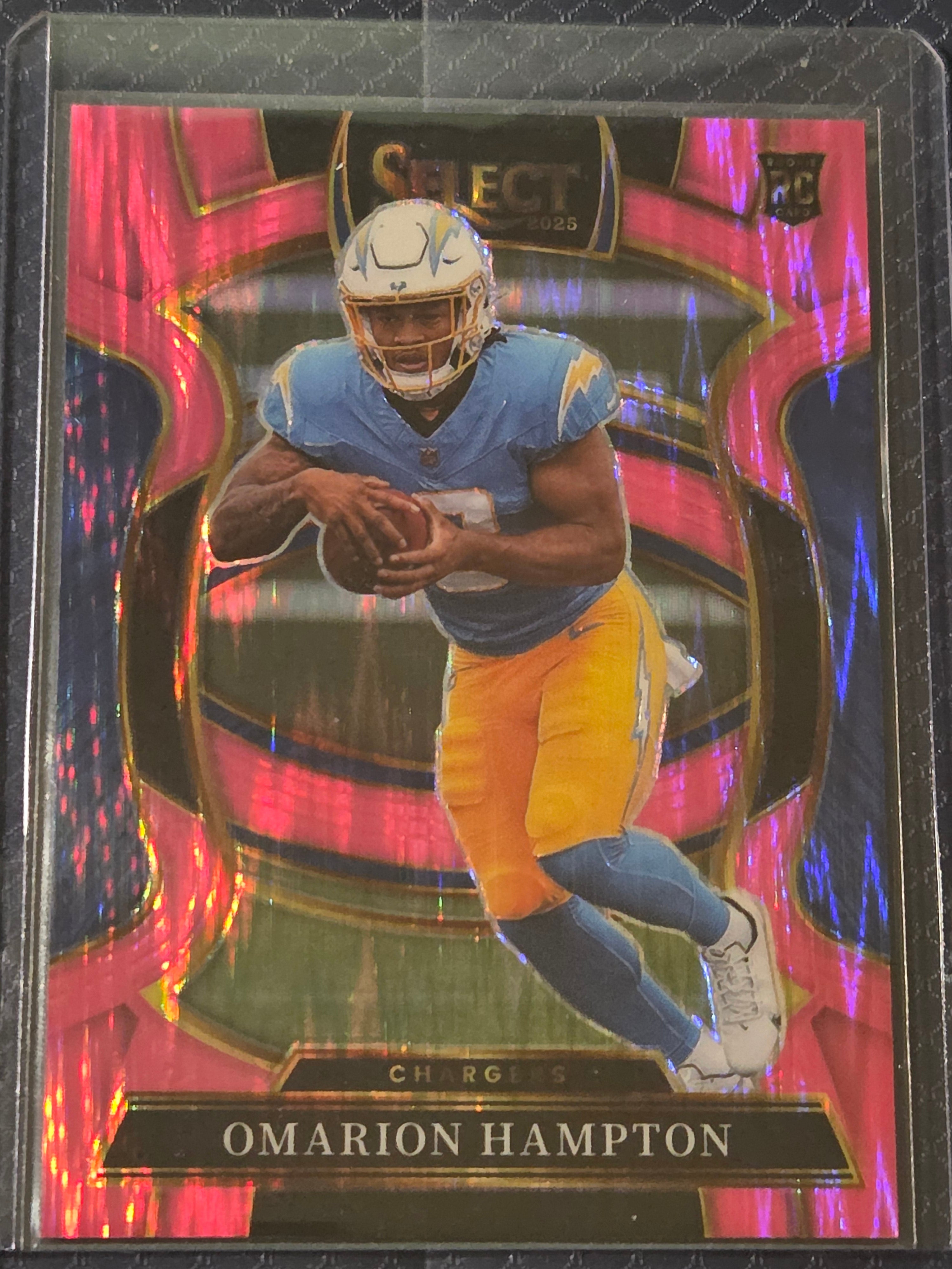2025 Panini Select Football Pink Shock #2 Omarion Hampton