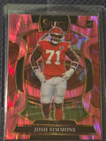 2025 Panini Select Football Pink Shock #8 Josh Simmons