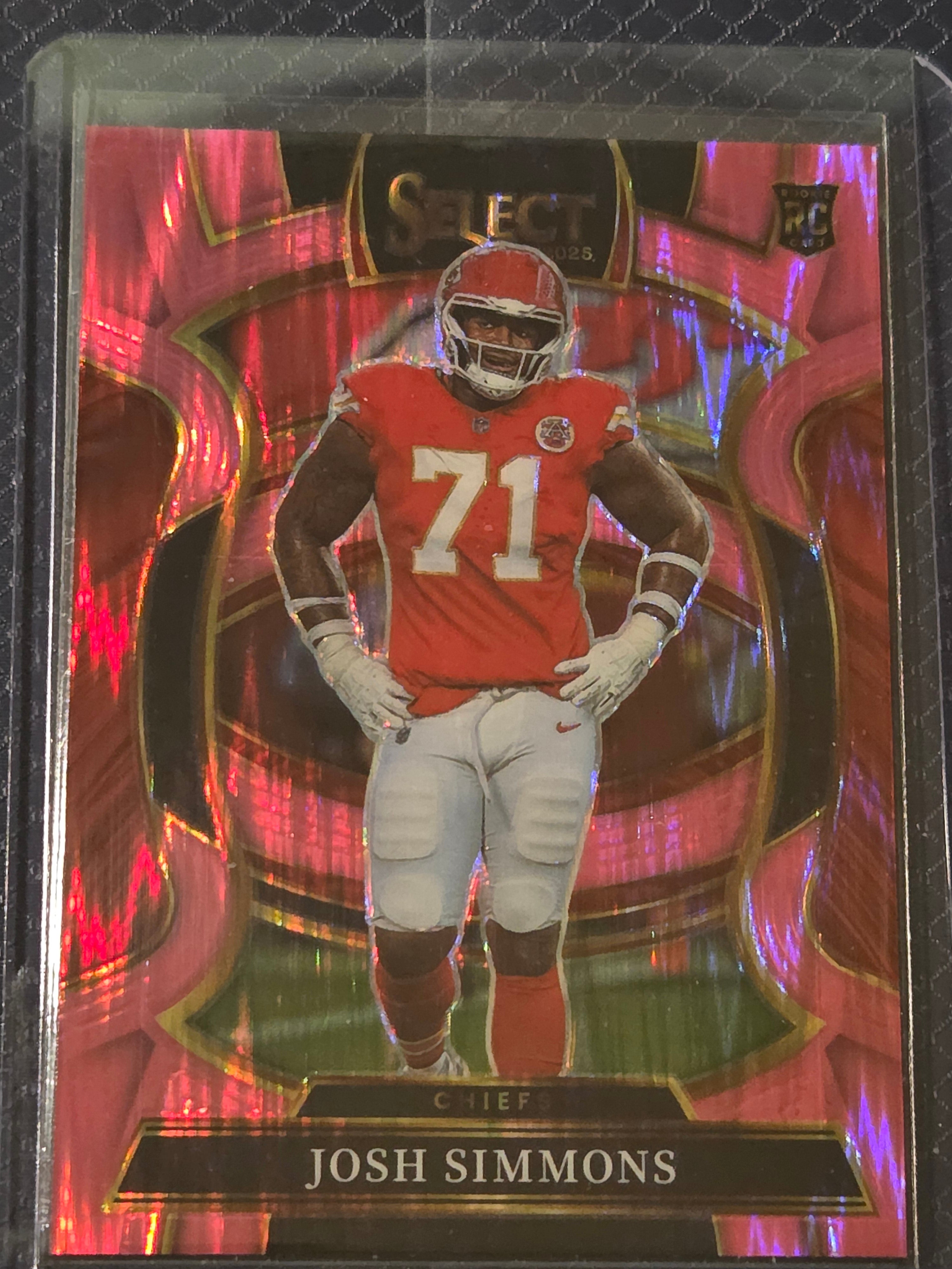 2025 Panini Select Football Pink Shock #8 Josh Simmons