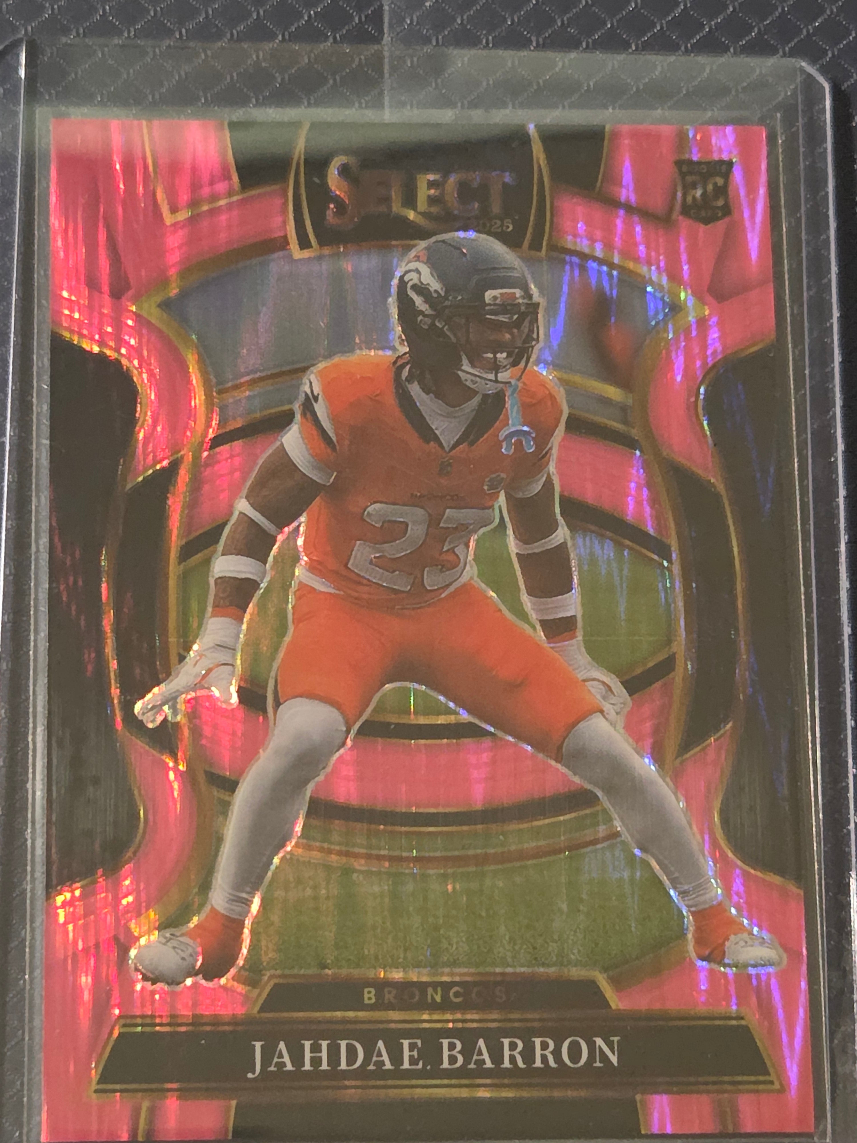 2025 Panini Select Football Pink Shock #12 Jahdae Barron