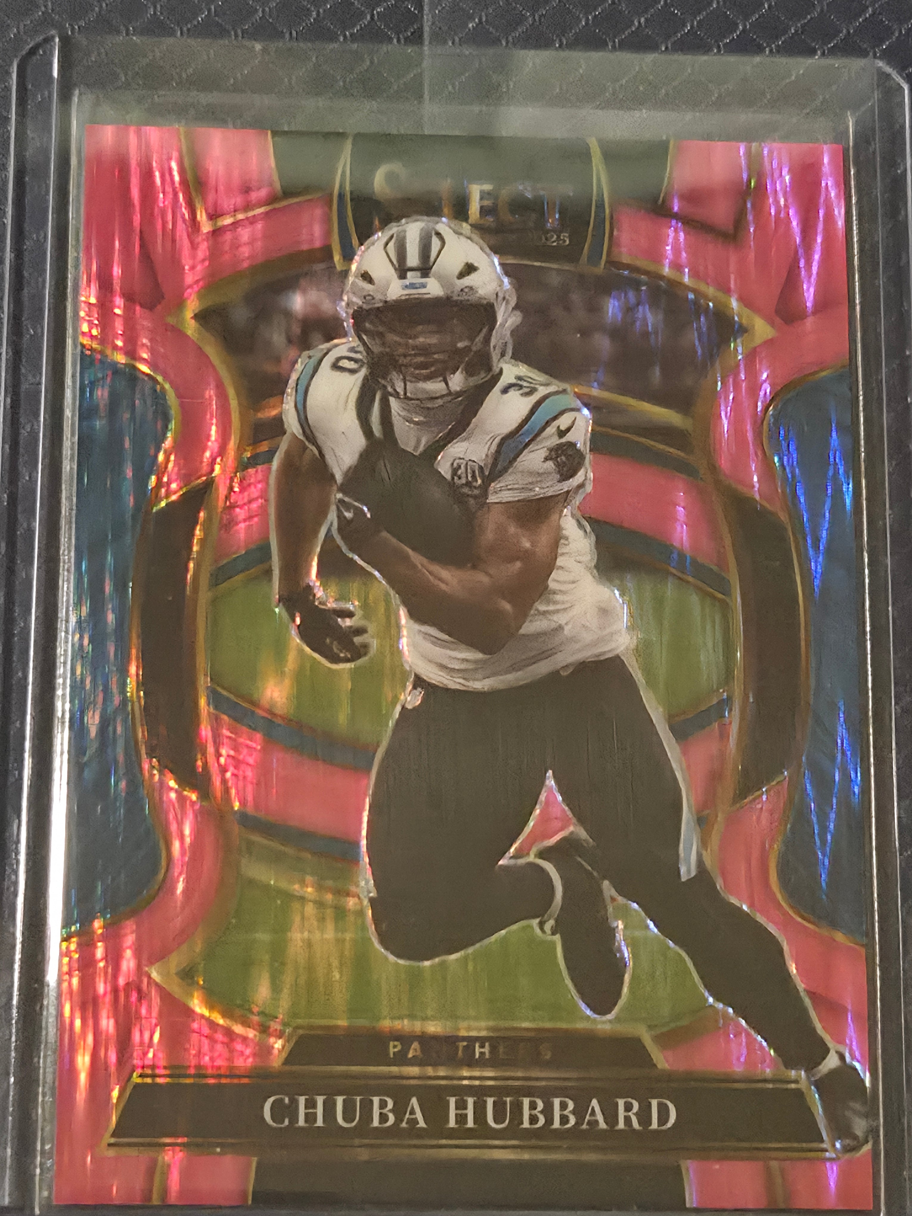 2025 Panini Select Football Pink Shock #43 Chuba Hubbard