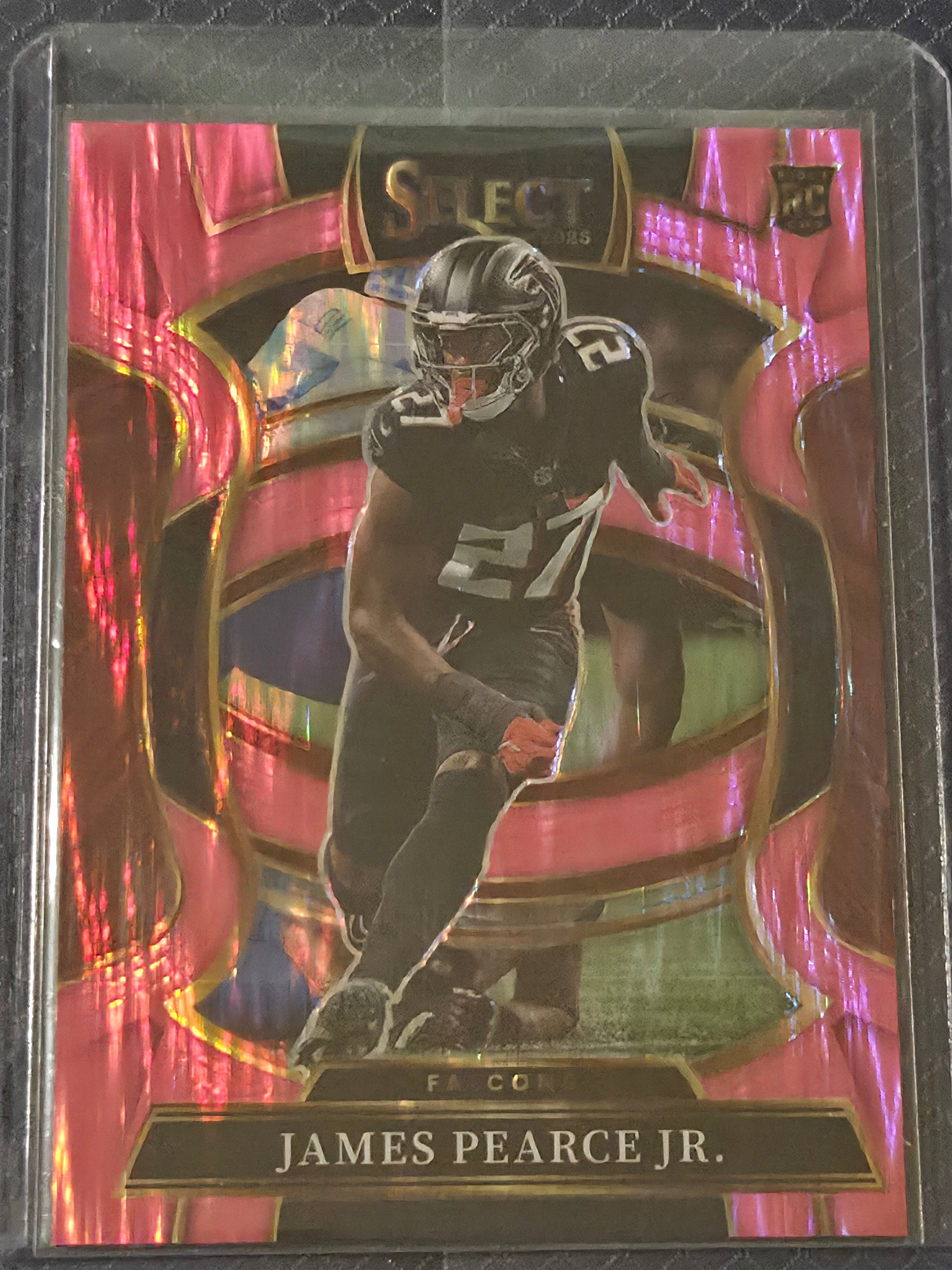 2025 Panini Select Football Pink Shock #48 James Pearce Jr.