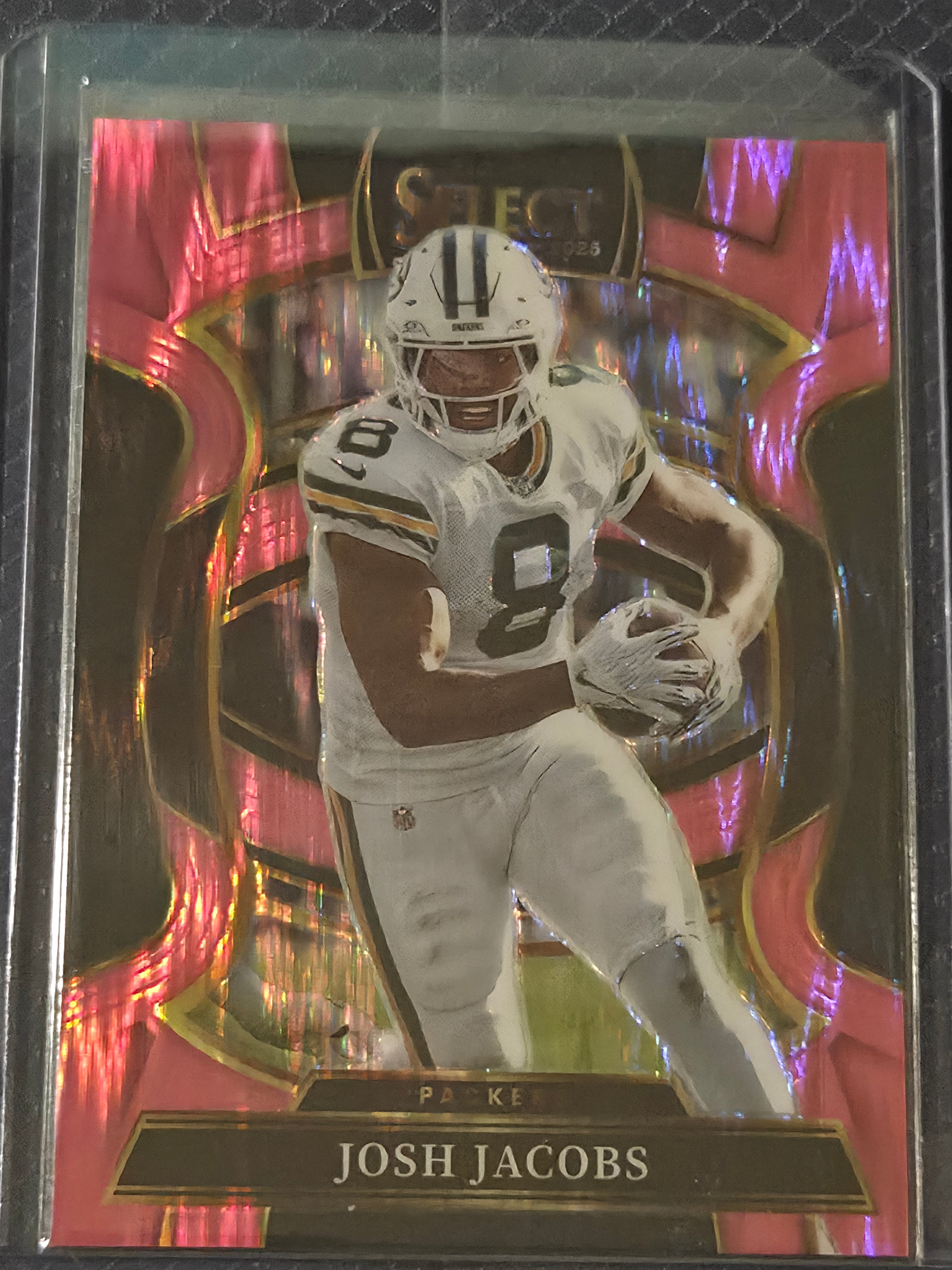 2025 Panini Select Football Pink Shock #67 Josh Jacobs