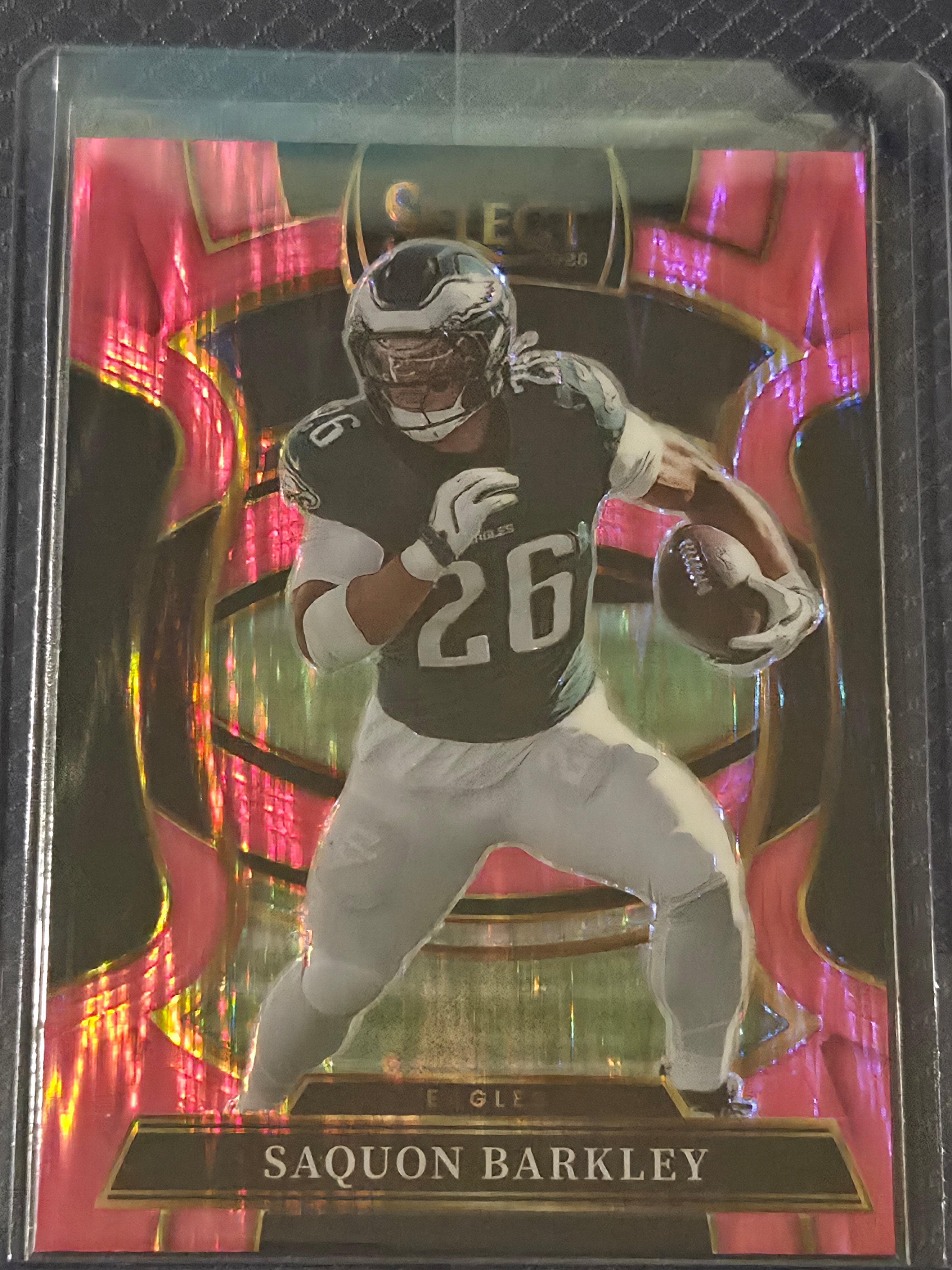 2025 Panini Select Football Pink Shock #90 Saquon Barkley
