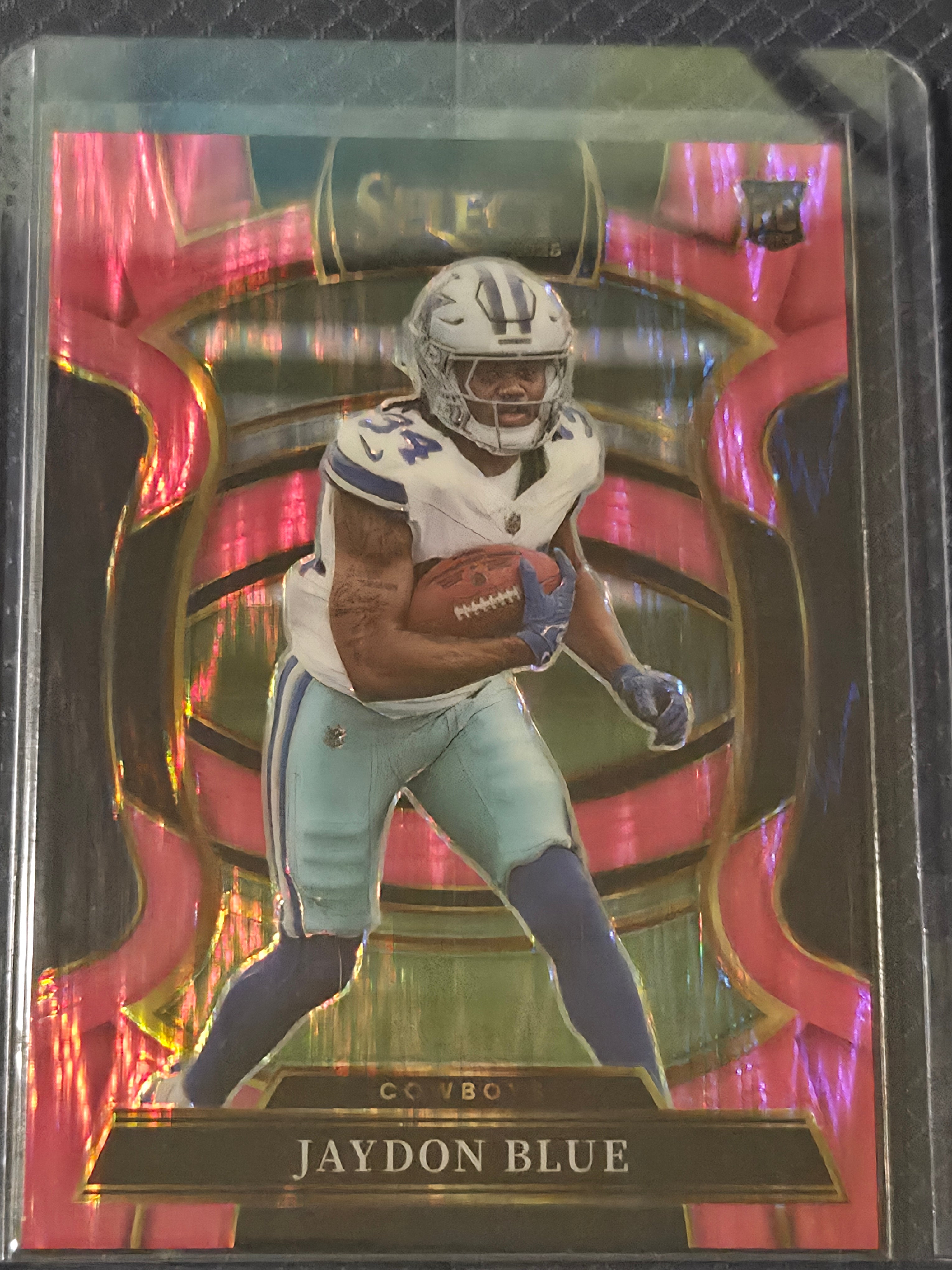 2025 Panini Select Football Pink Shock #96 Jaydon Blue