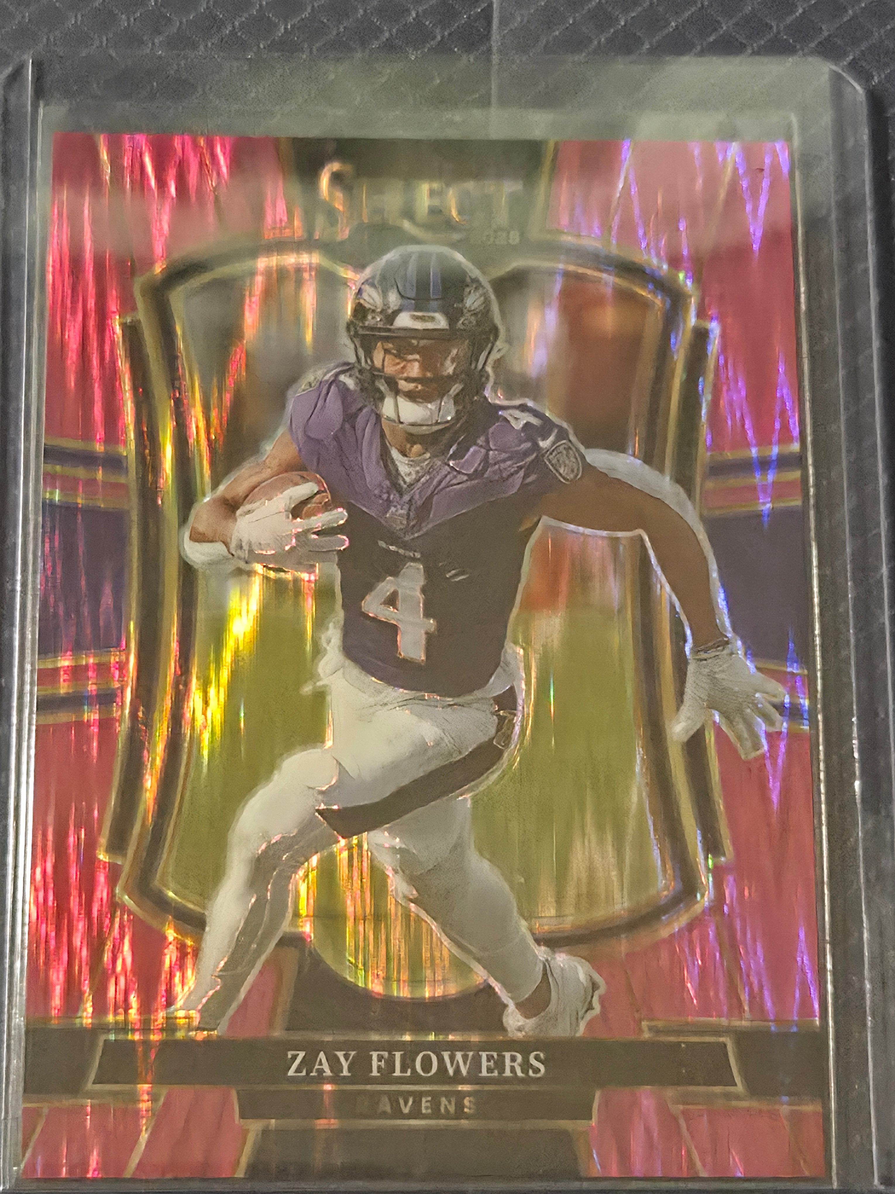 2025 Panini Select Football Pink Shock #162 Zay Flowers