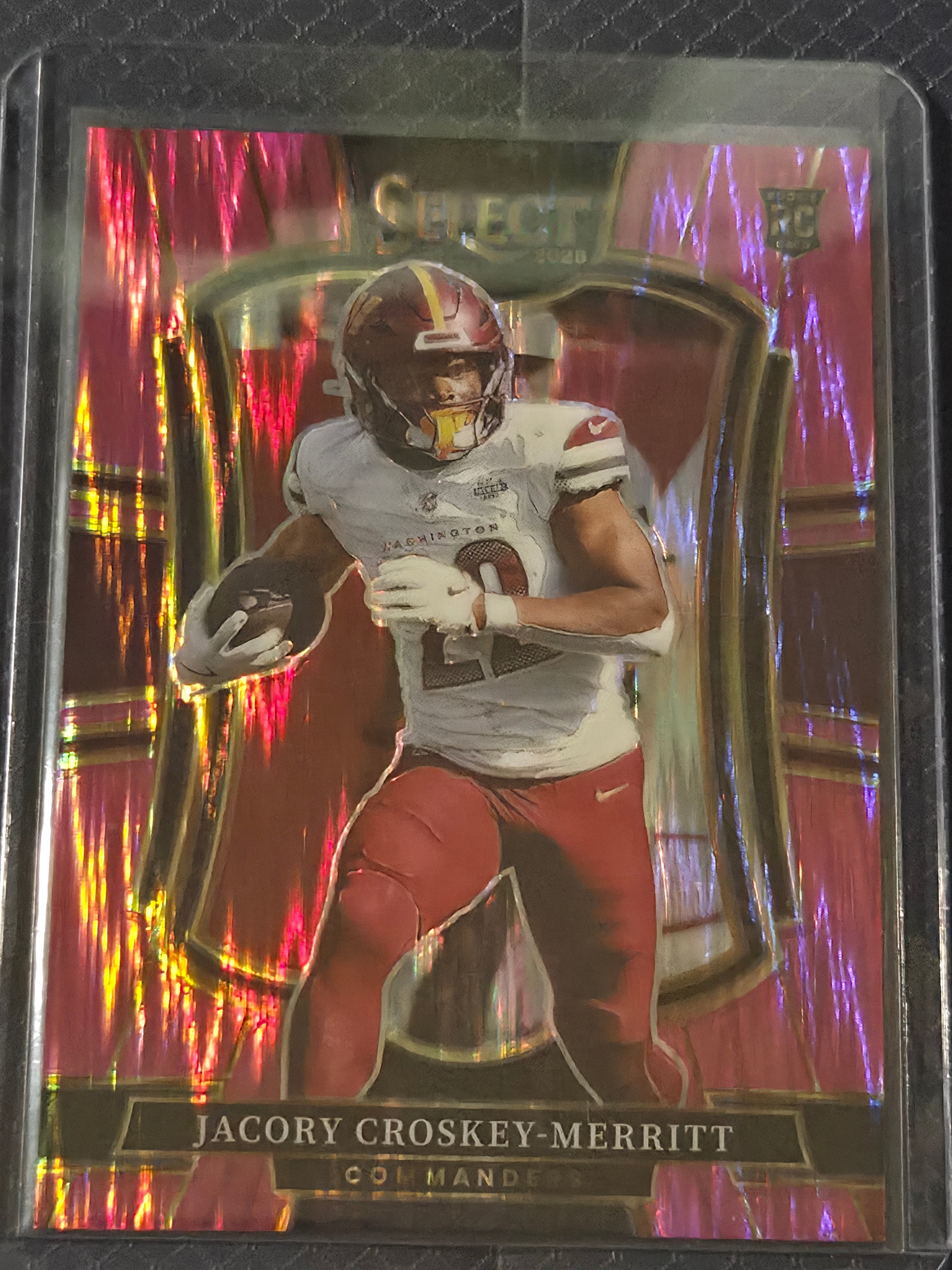 2025 Panini Select Football Pink Shock #188 Jacory Croskey-Merritt