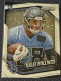 2025 Panini Prizm Football Kalel Mullings #385 White Disco Prizm RC