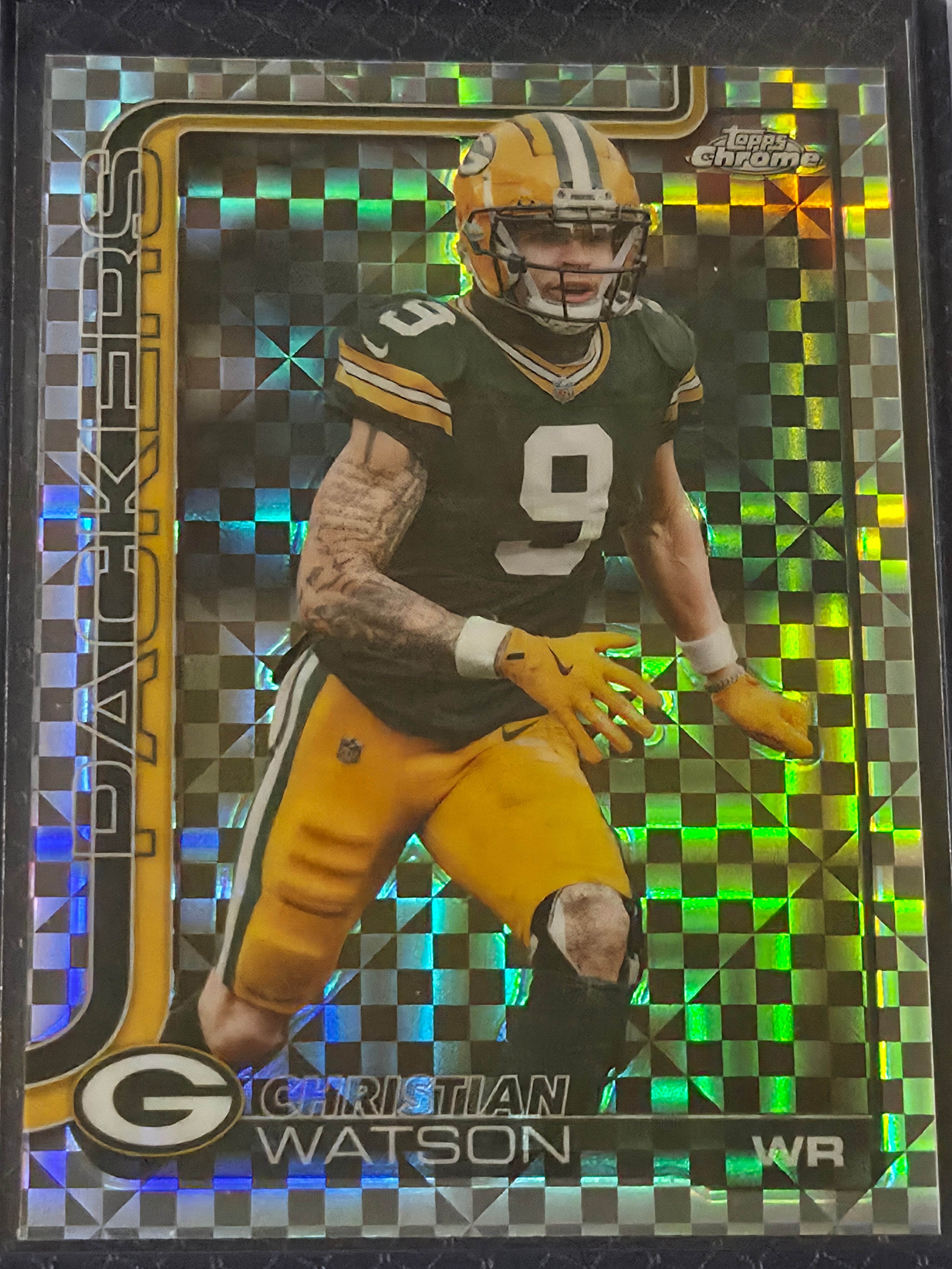 2025 Topps Chrome Football Christian Watson #112 X-Fractor