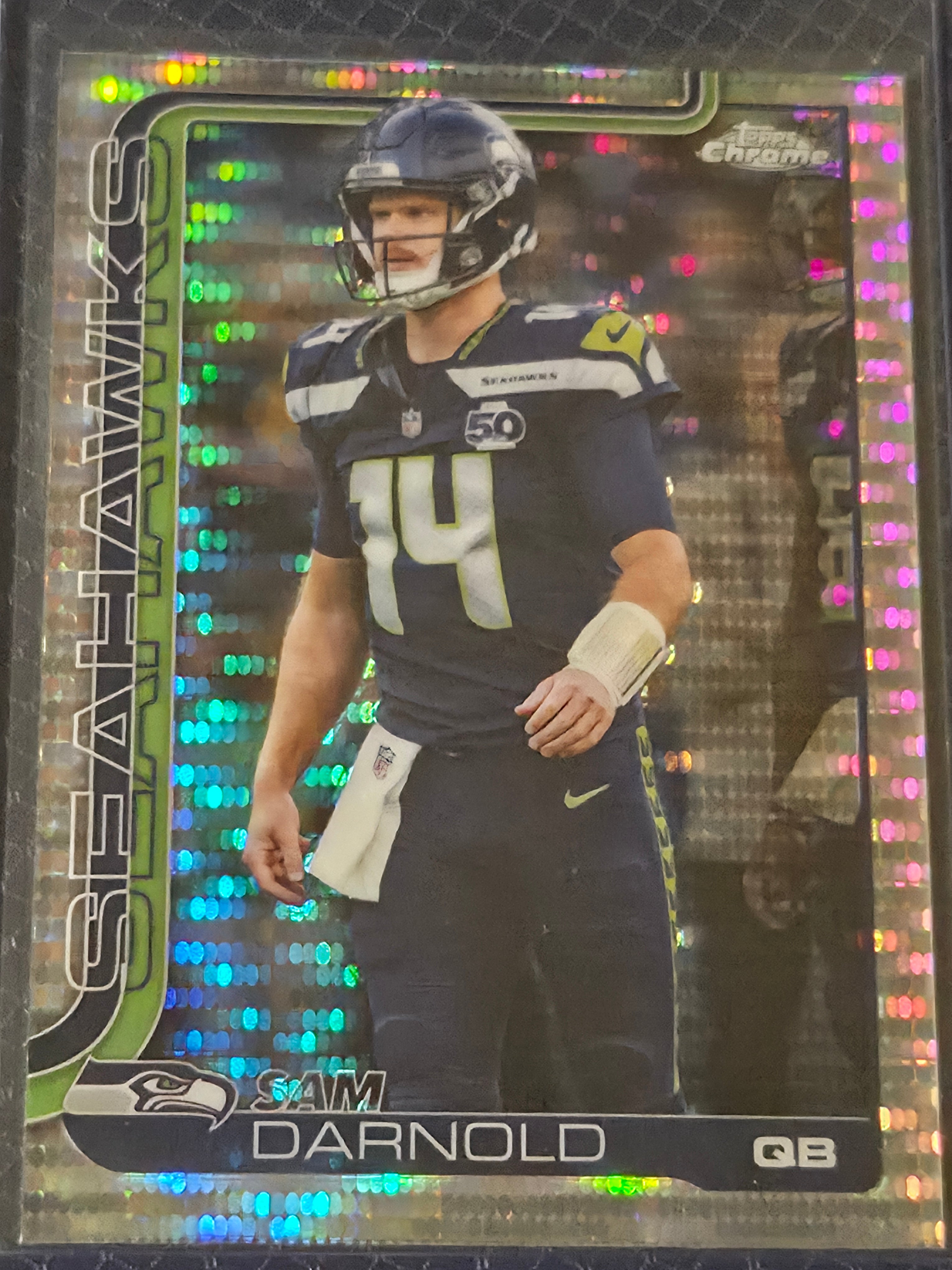 2025 Topps Chrome Football Sam Darnold #275 Pulsar Refractor