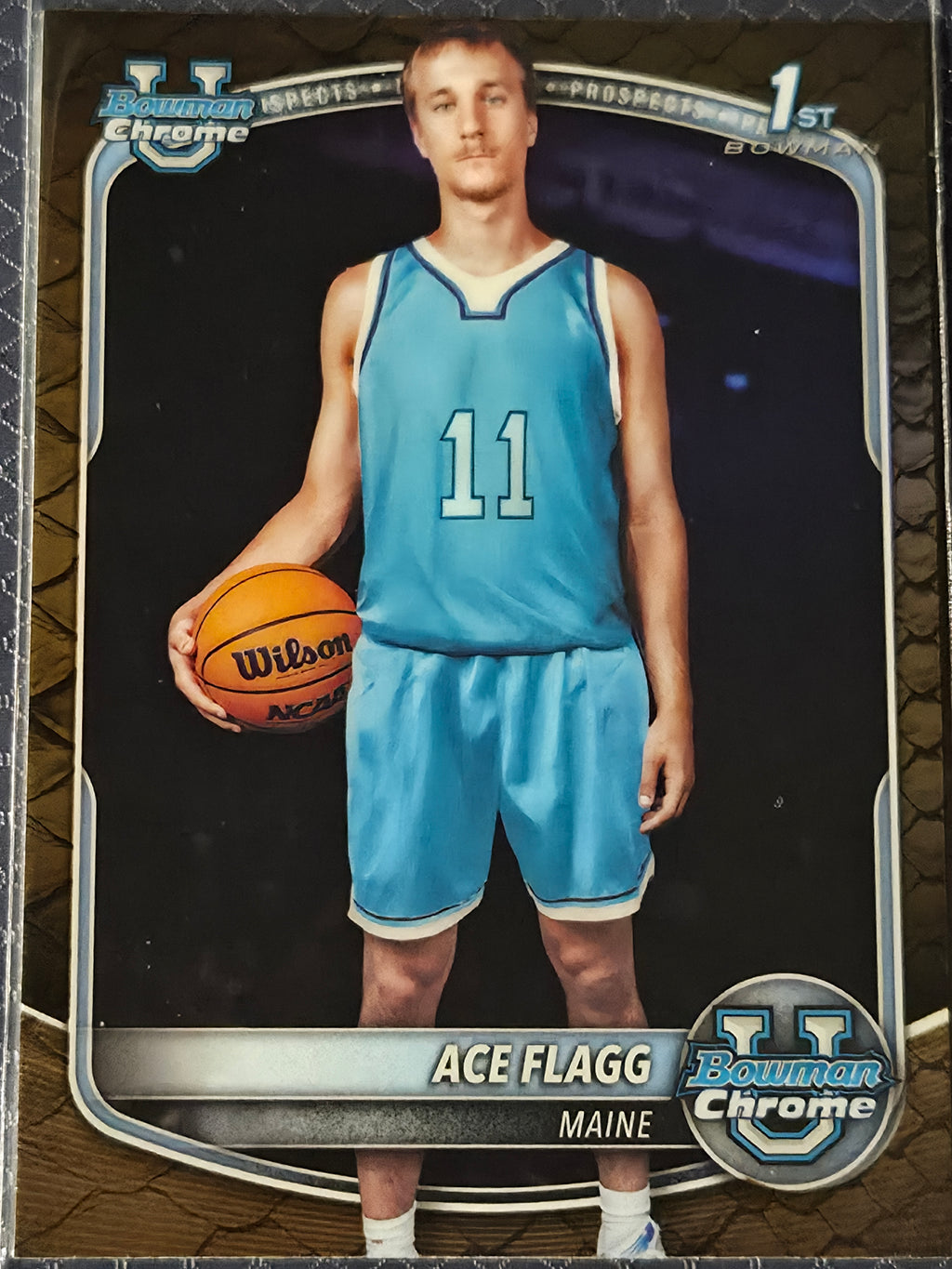 2025-26 Topps Bowman NBA Basketball #BCP-91 Ace Flagg Rookie Reptilian Refractor