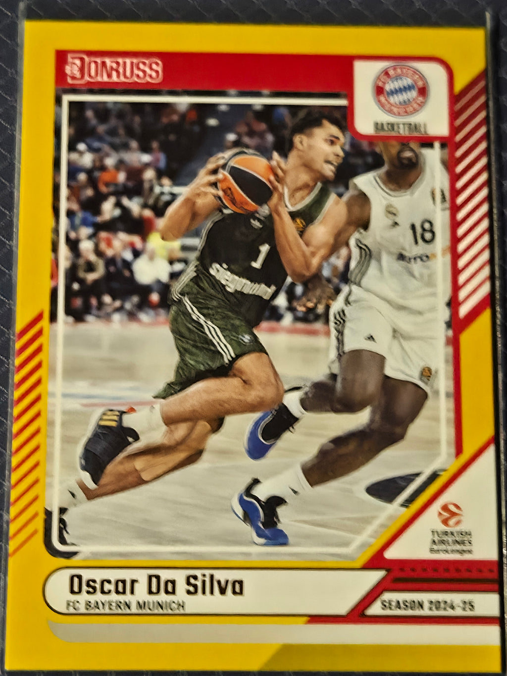 2024-25 Donruss Euroleague - Oscar Da Silva #126 Yellow Border