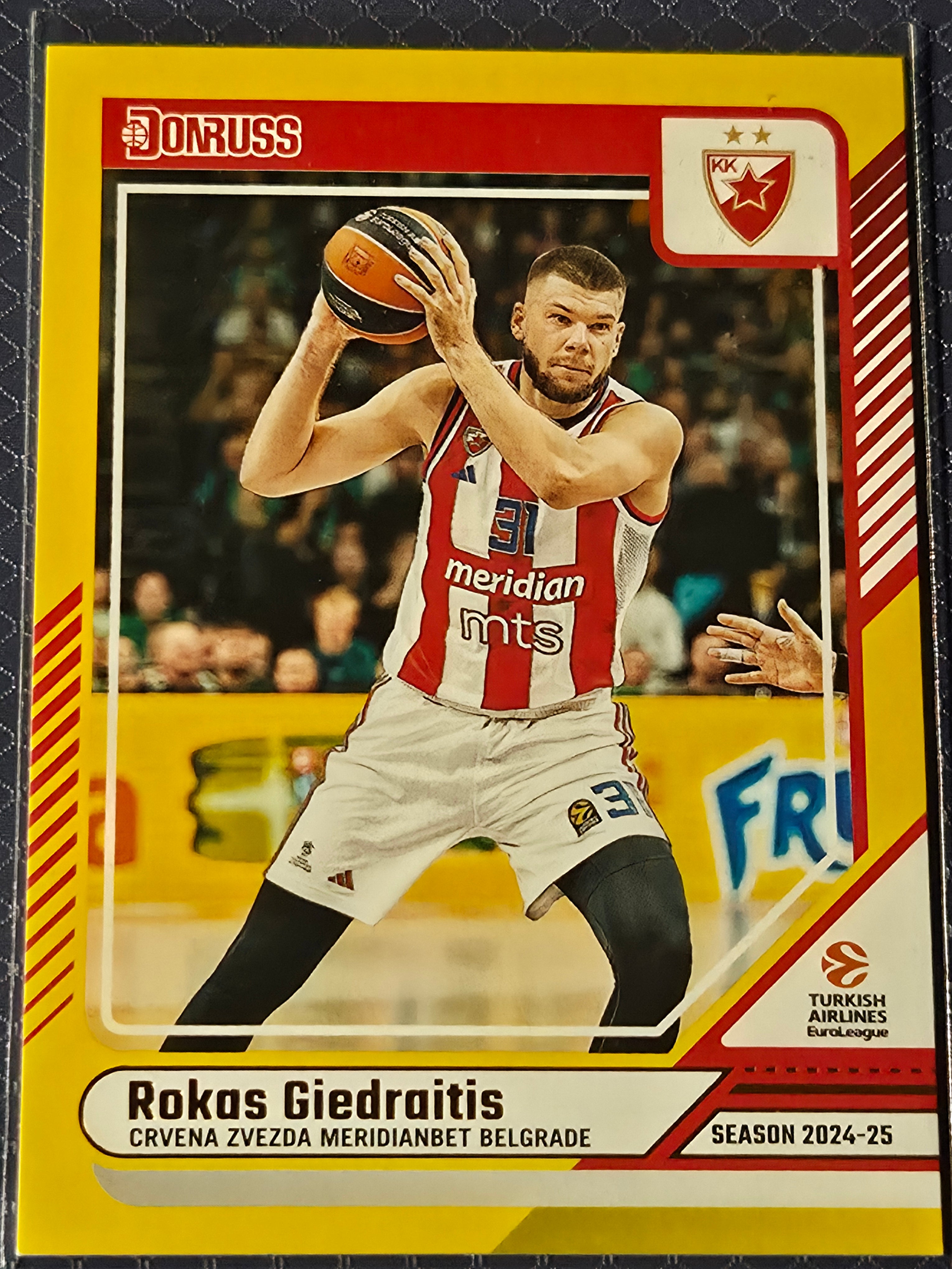 2024-25 Donruss Euroleague - Rokas Giedraitis #80 Yellow Border