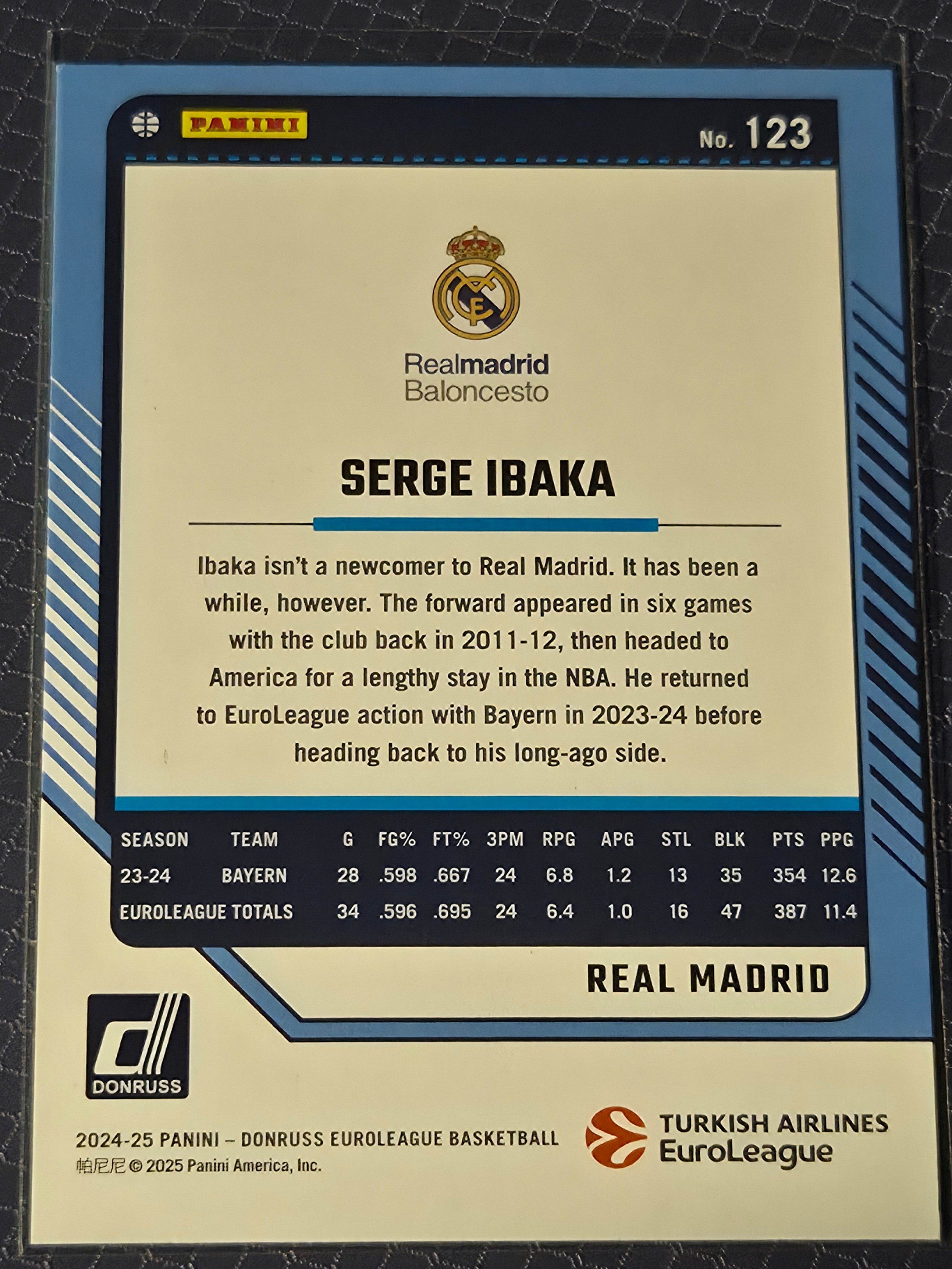 2024-25 Donruss Euroleague - Serge Ibaka #123