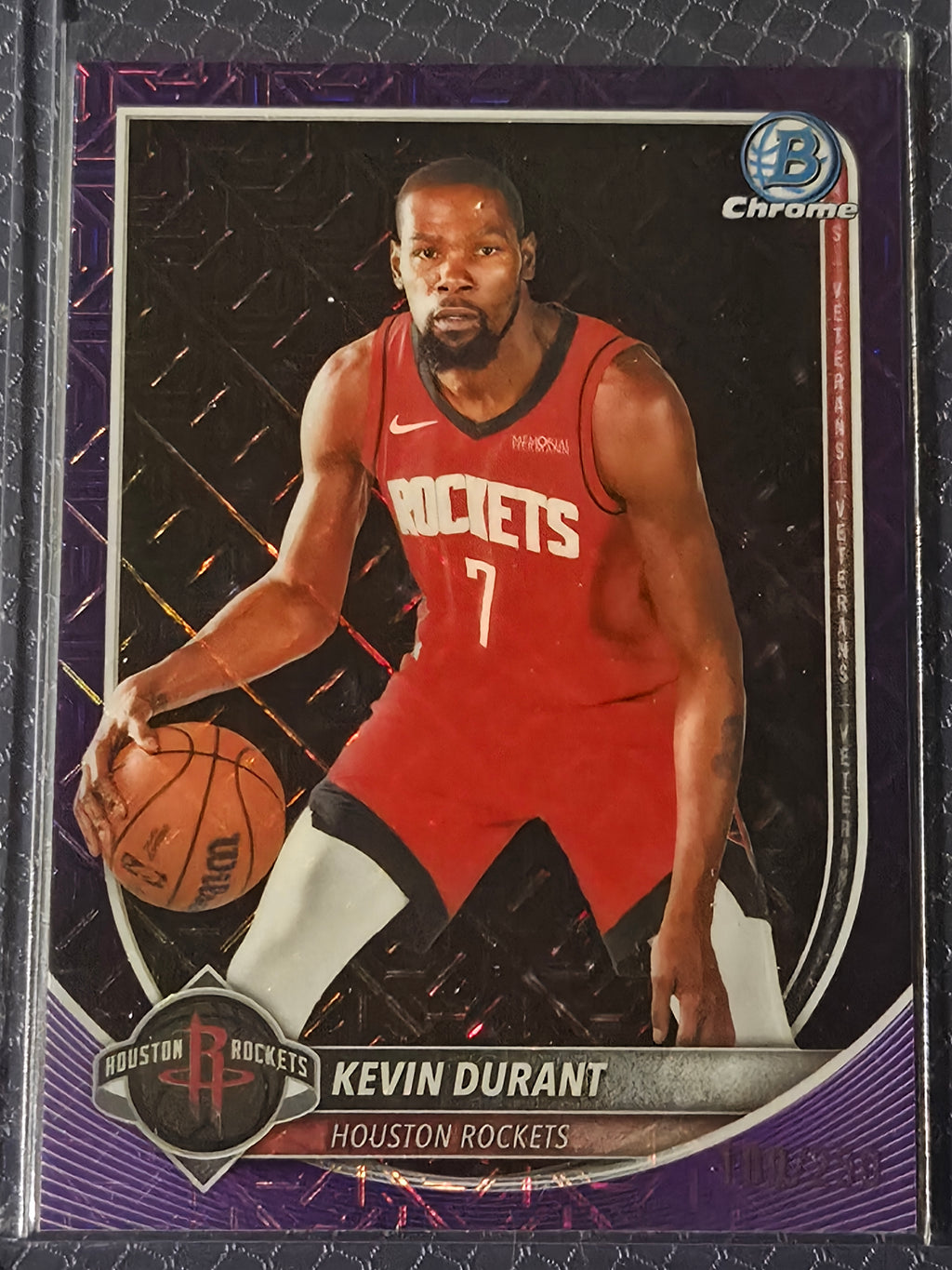 Kevin Durant #BCV-125 2025/26 Topps Bowman Basketball Purple Mojo /250