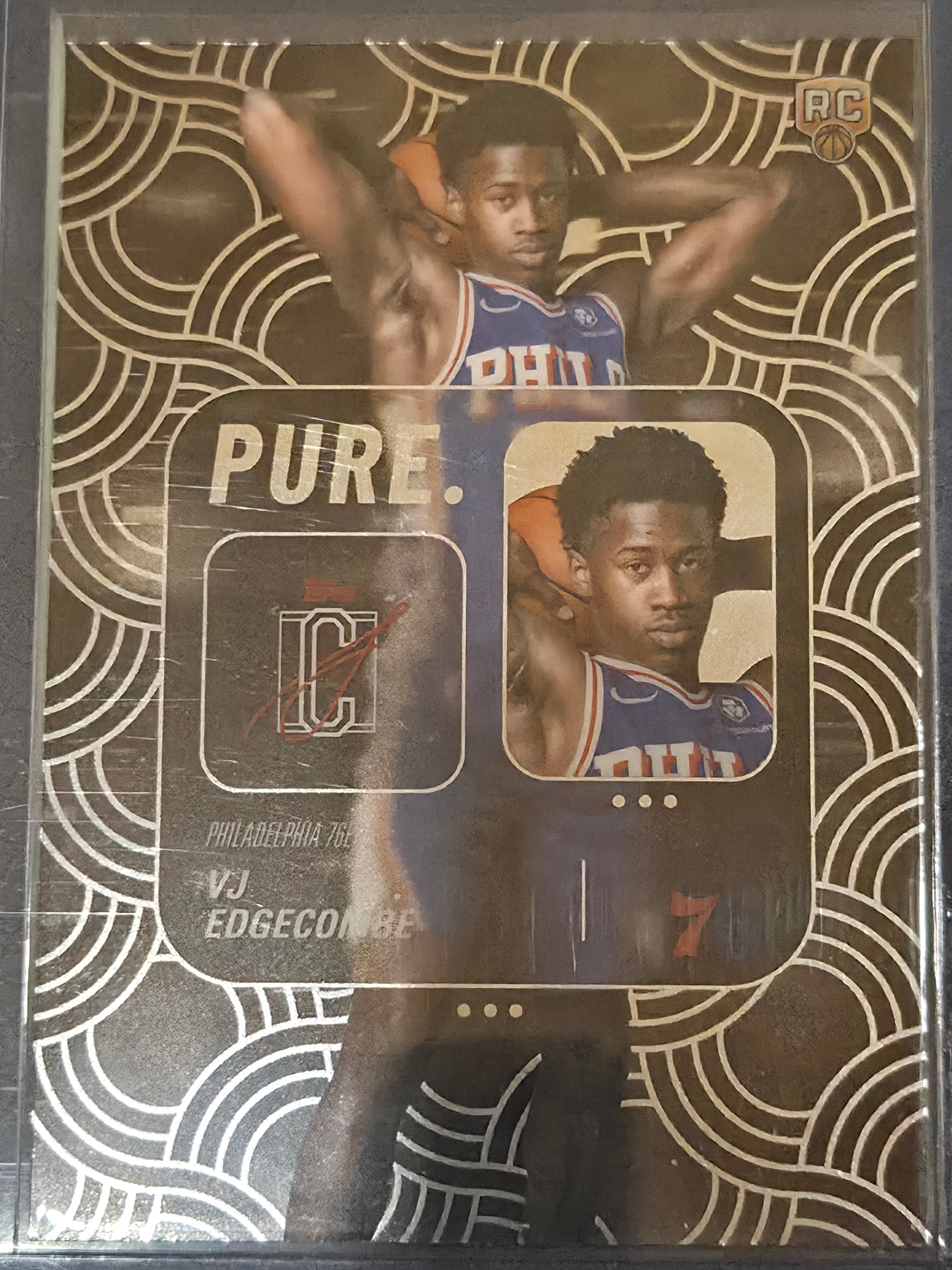 VJ Edgecombe #PU-18 2025/26 Topps Signature Class Pure